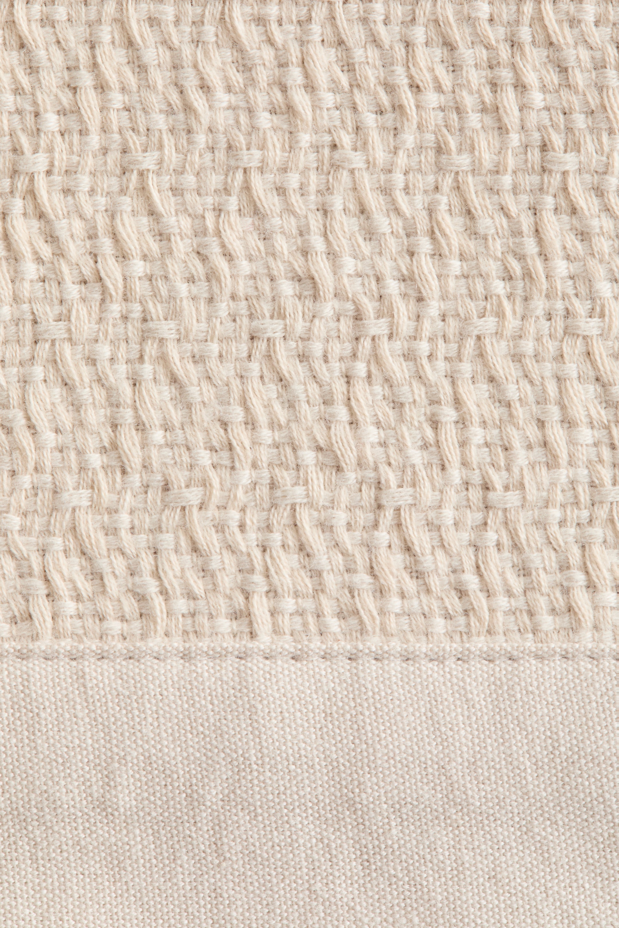 Textured Cotton-Blend Bed Throw