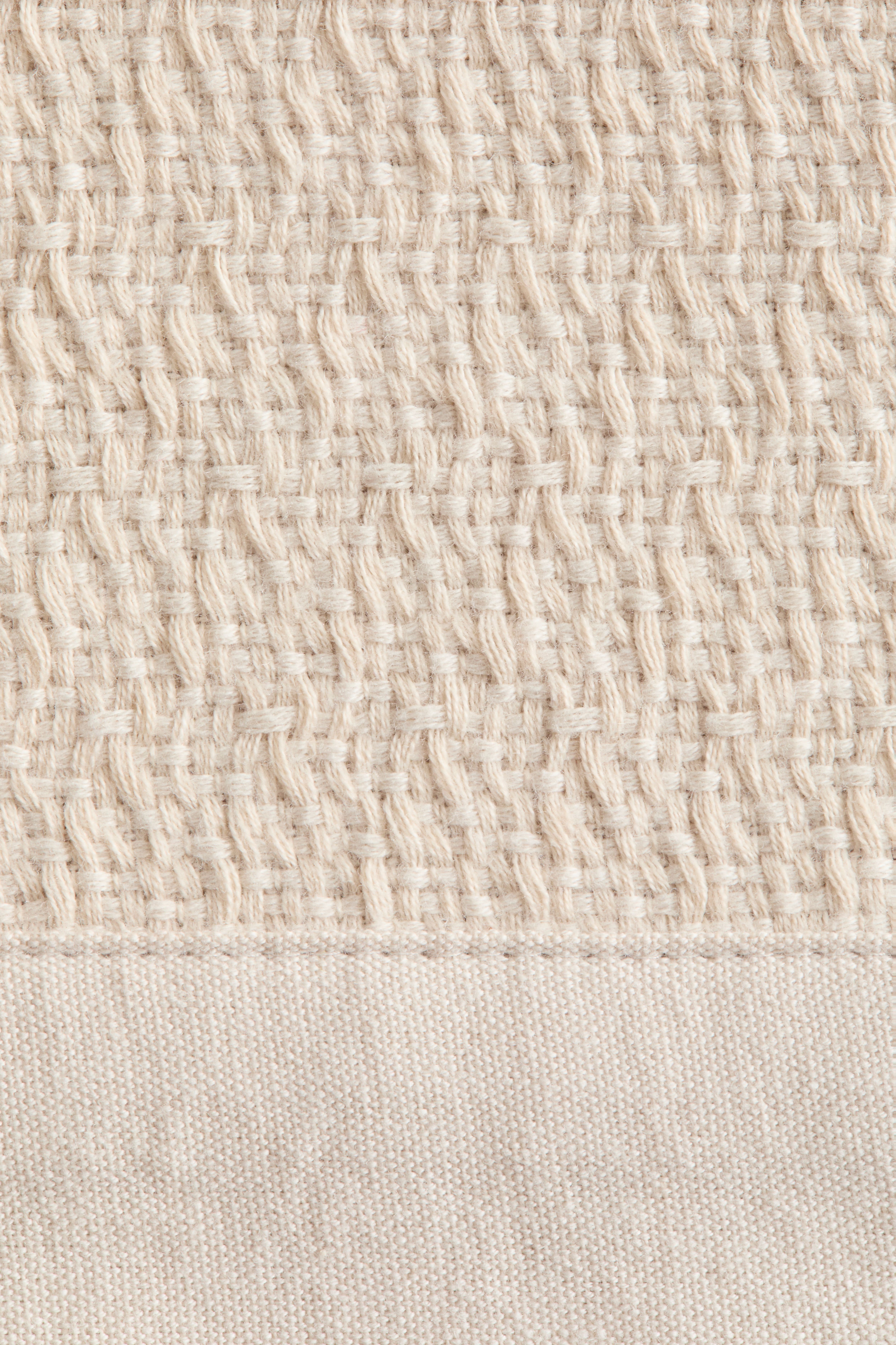 Textured Cotton-Blend Bed Throw