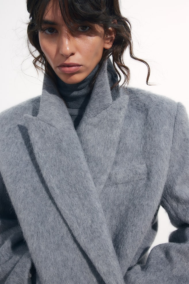 Wool-blend coat - Grey - 1