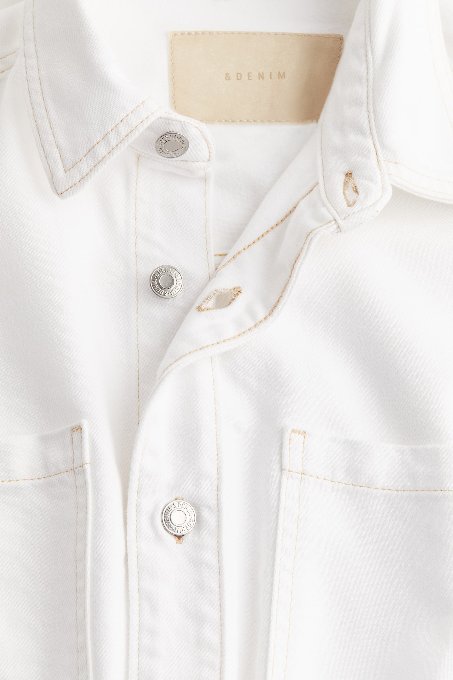 Feather Soft Denim Shirt - White/Pale denim blue - 7