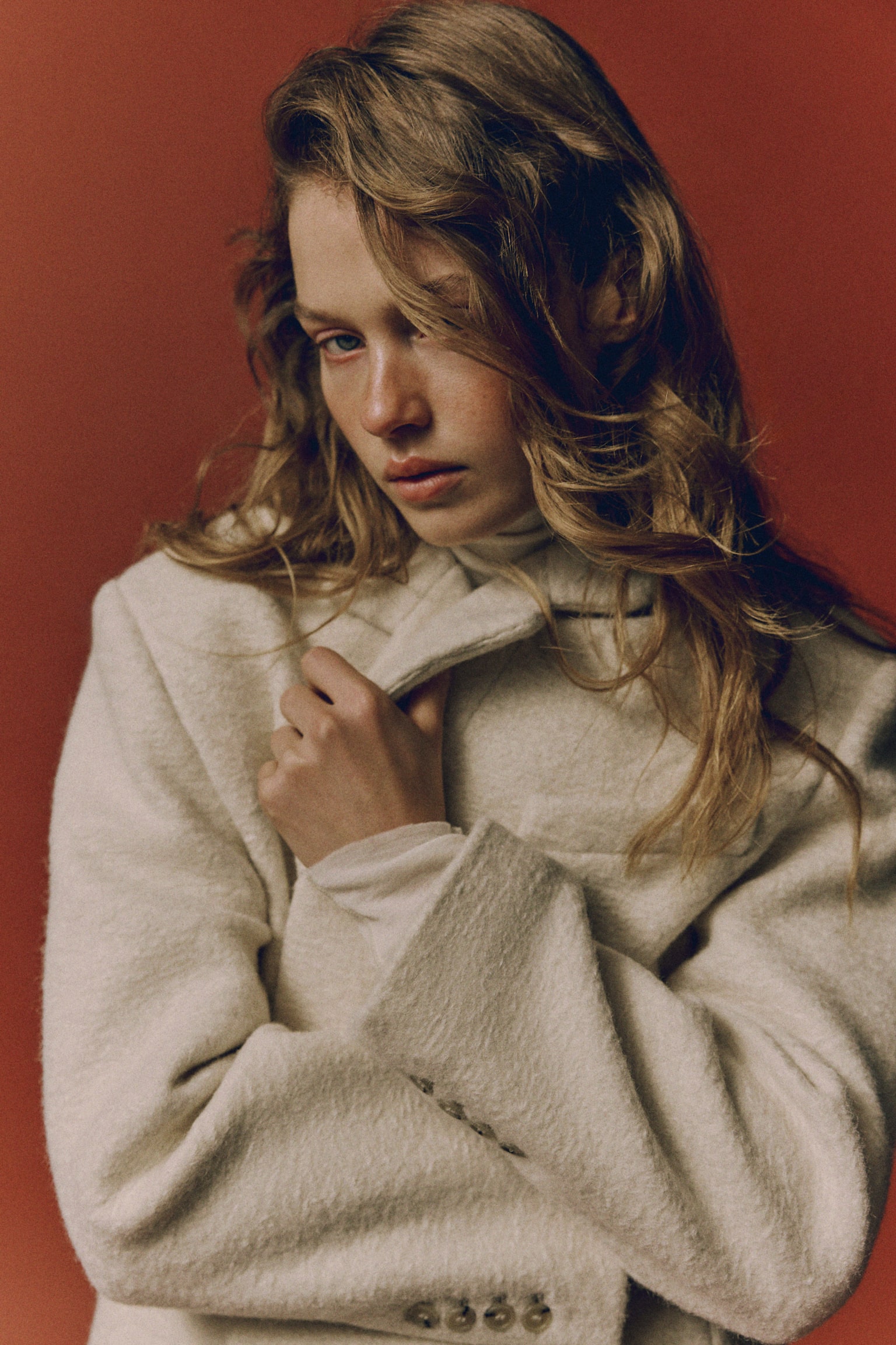 Jednoradové sako - Svetlobéžová/Tlmená tmavohnedá - 3