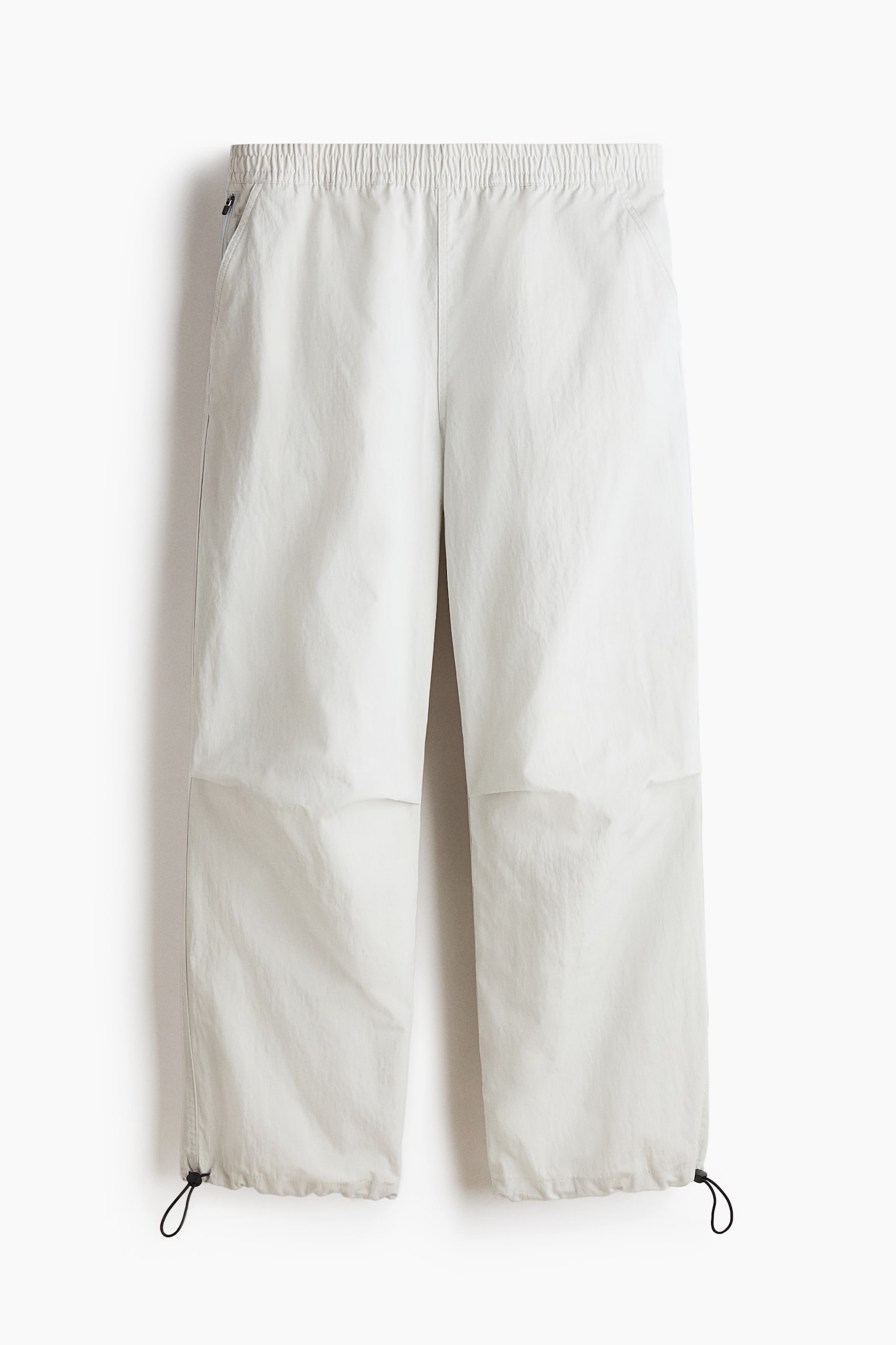 Relaxed Fit Parachute Pants - White/Grey/Black - 1