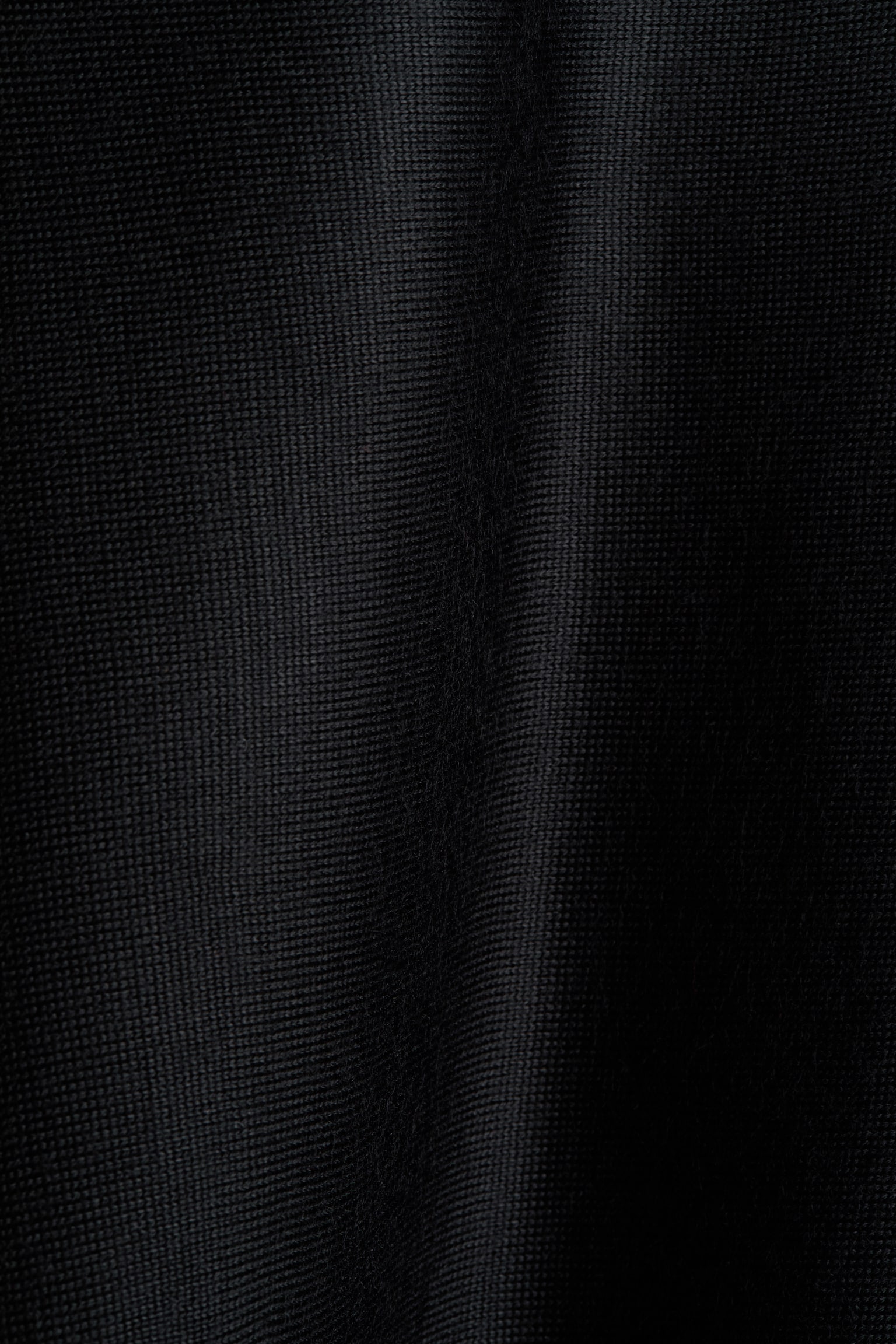 Fine-knit cape - Black/Dark grey marl - 2