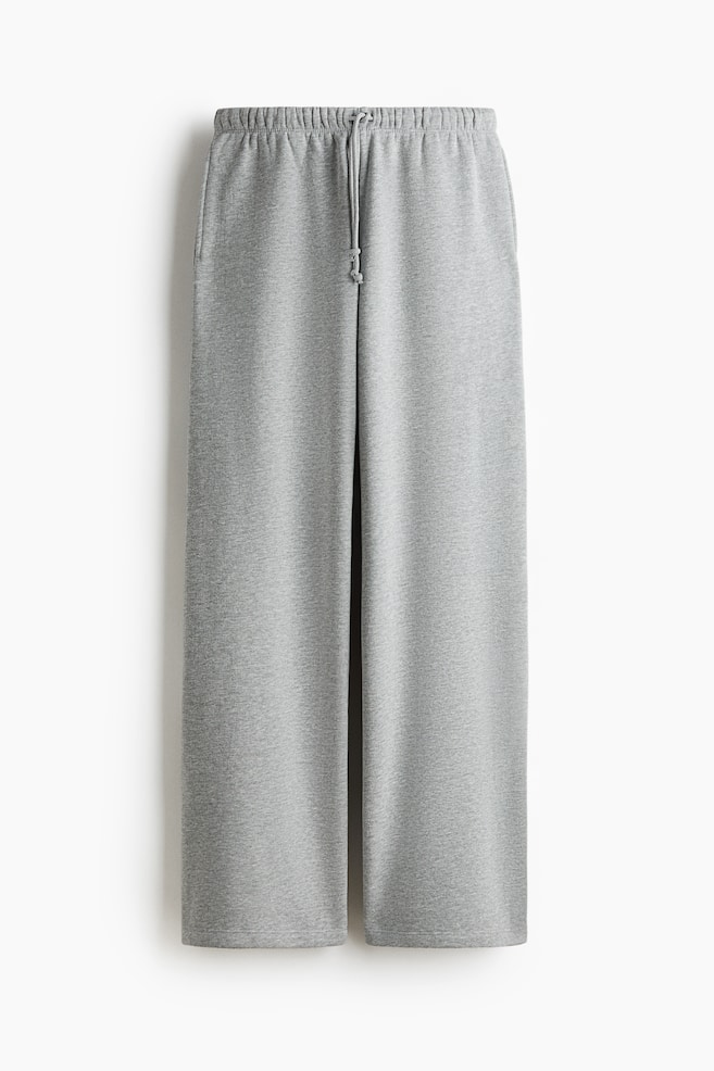 Wide-leg Joggers - Gray melange/Black/Navy blue/Light gray melange/Dark gray/Dark brown/Dark pigeon blue/Plum red/Light dusty blue/Rust red/Light pink/White/Light gray melange - 1