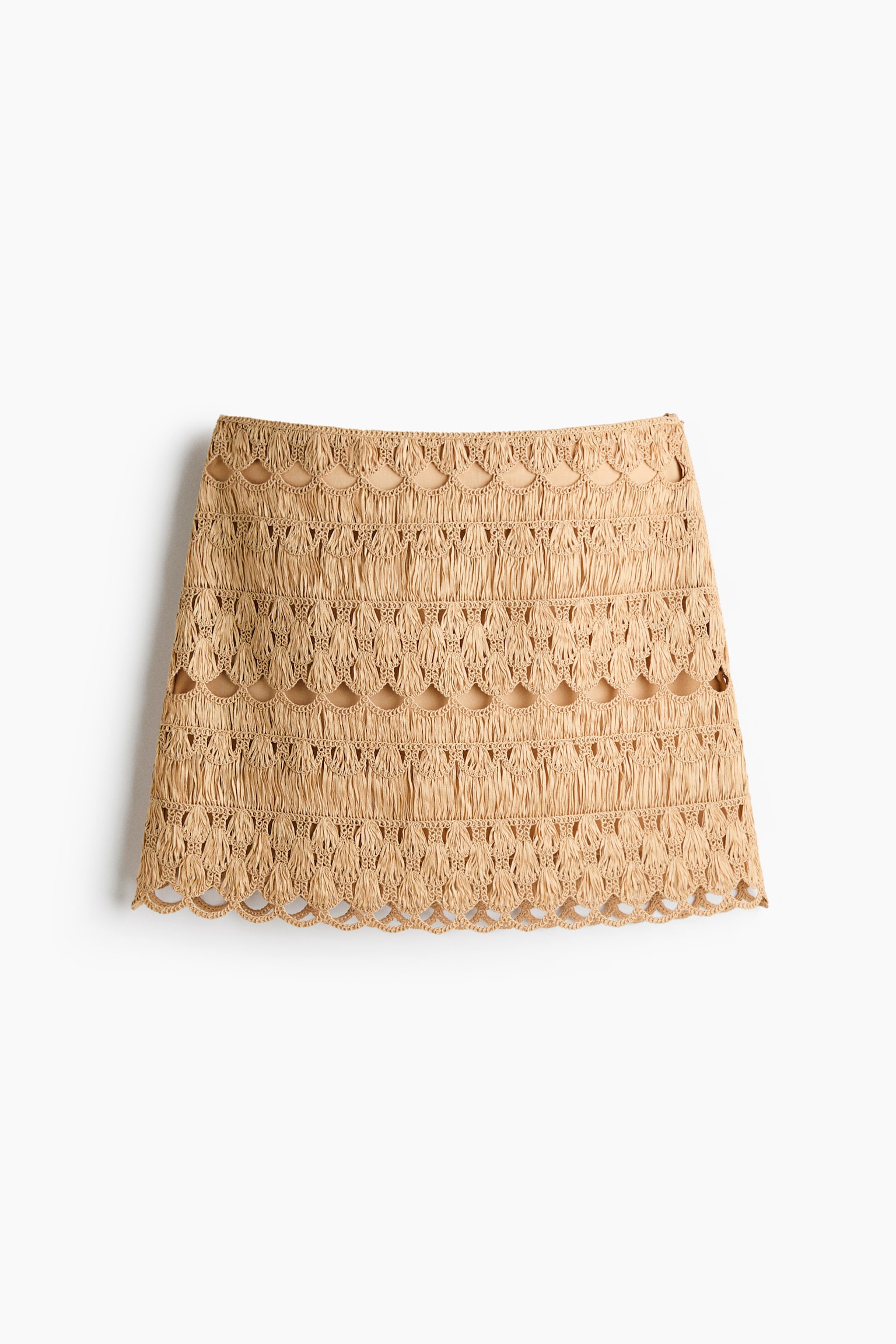 Crochet-look mini skirt - 2