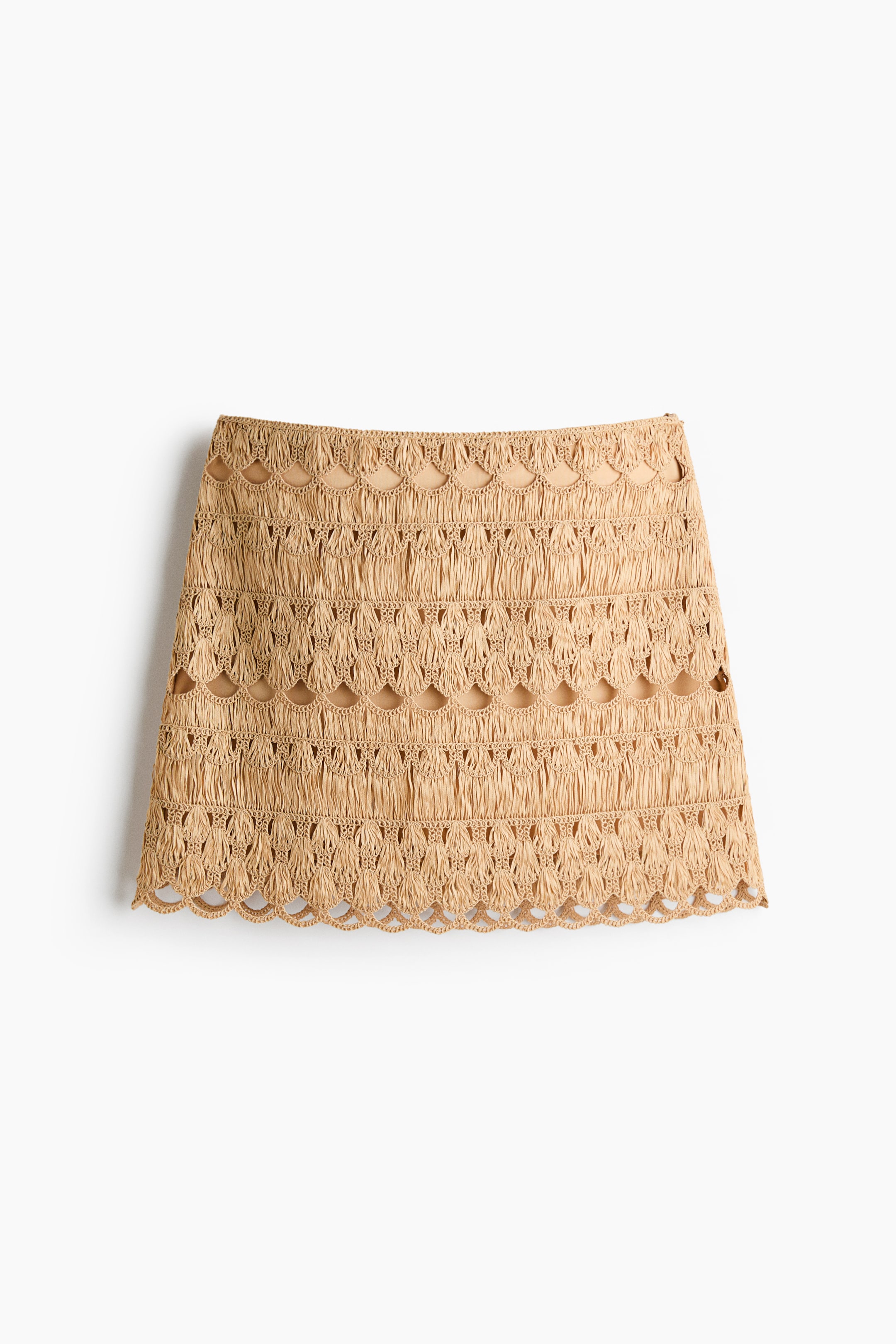 Mini jupe d'aspect crocheté