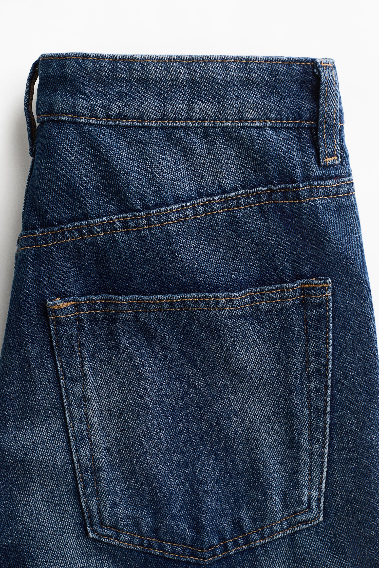 Straight High Jeans - Albastru-denim închis/Negru/Alb - 4