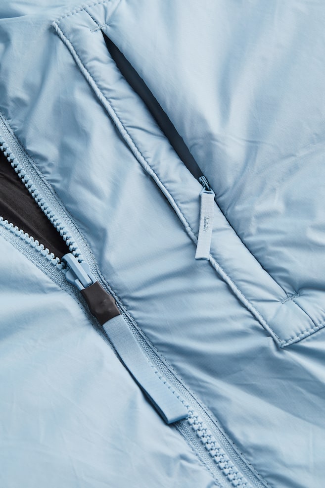 Reversible insulated puffer jacket - Black/Light blue - 5