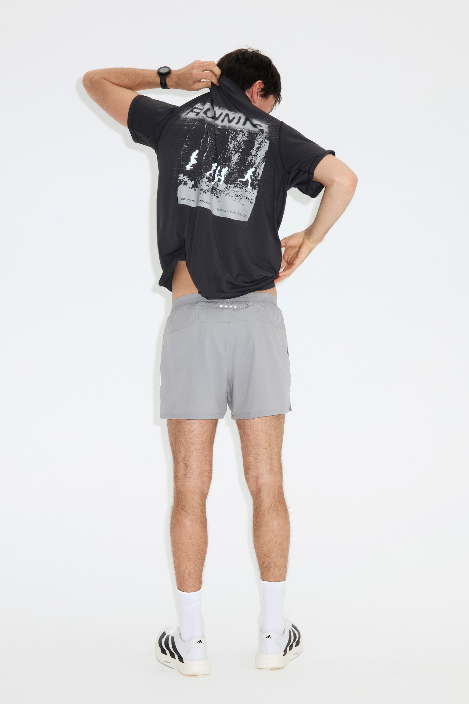 טישירט ספורט DryMove™‎ - אפור כהה/Running/ורוד מאובק/בז' כהה/אפור כהה - 1