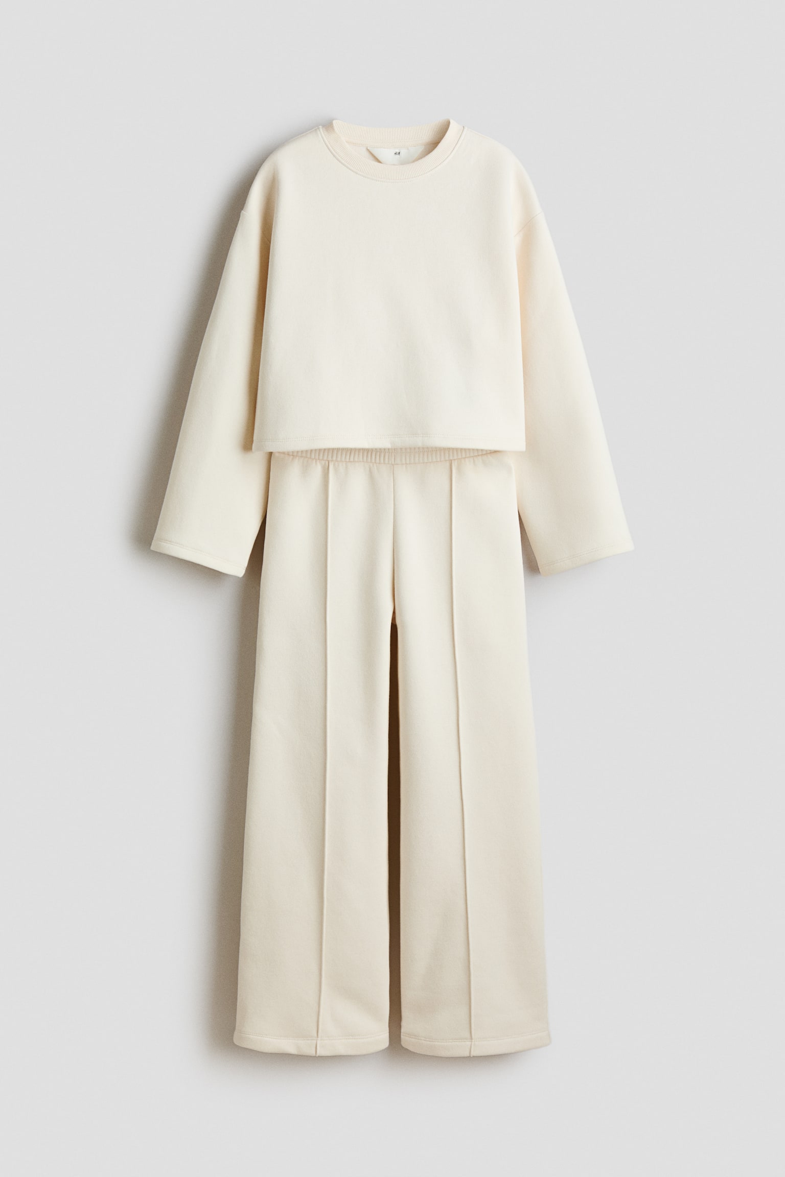 2-piece sweatshirt set - Κρεμ/Γκρι