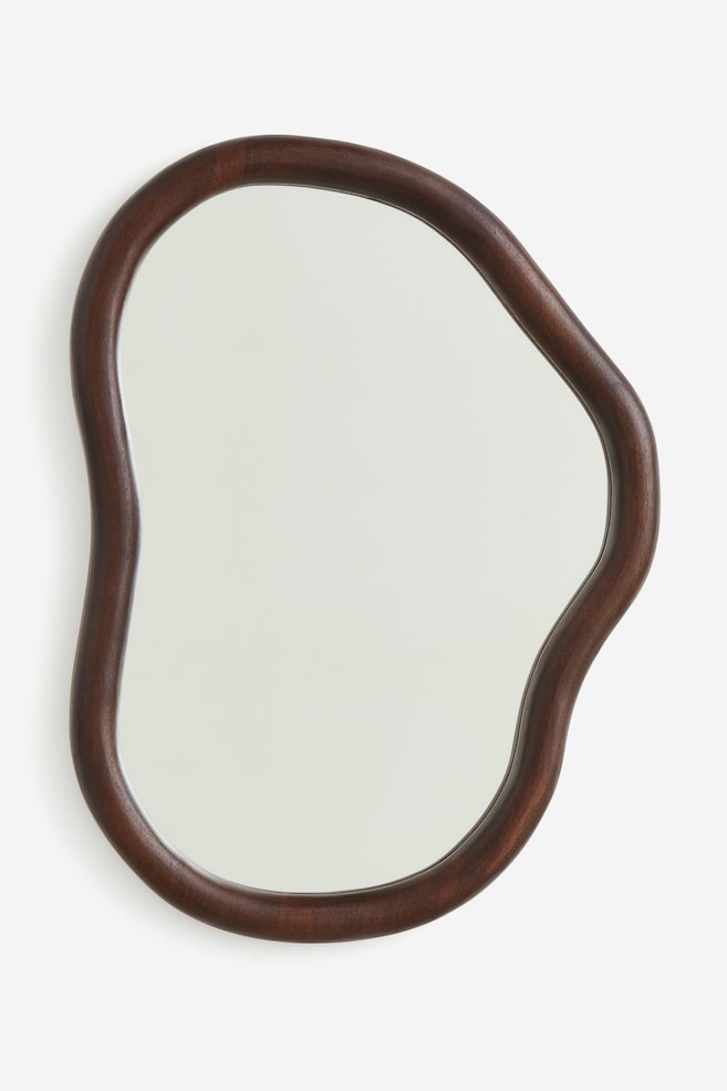 Large mango wood mirror - Dark brown - 1