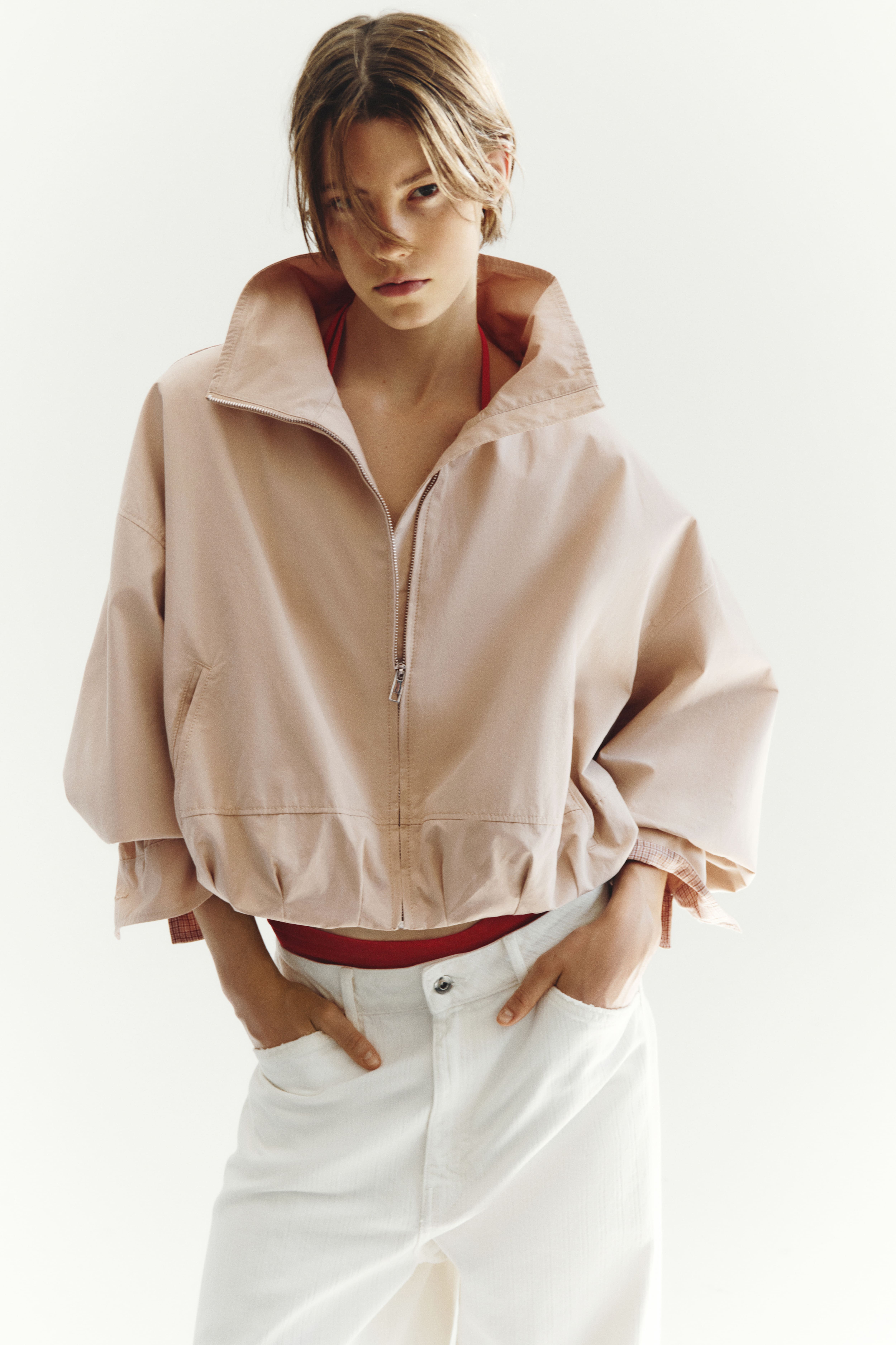 Oversized Bubble-Hem Jacket