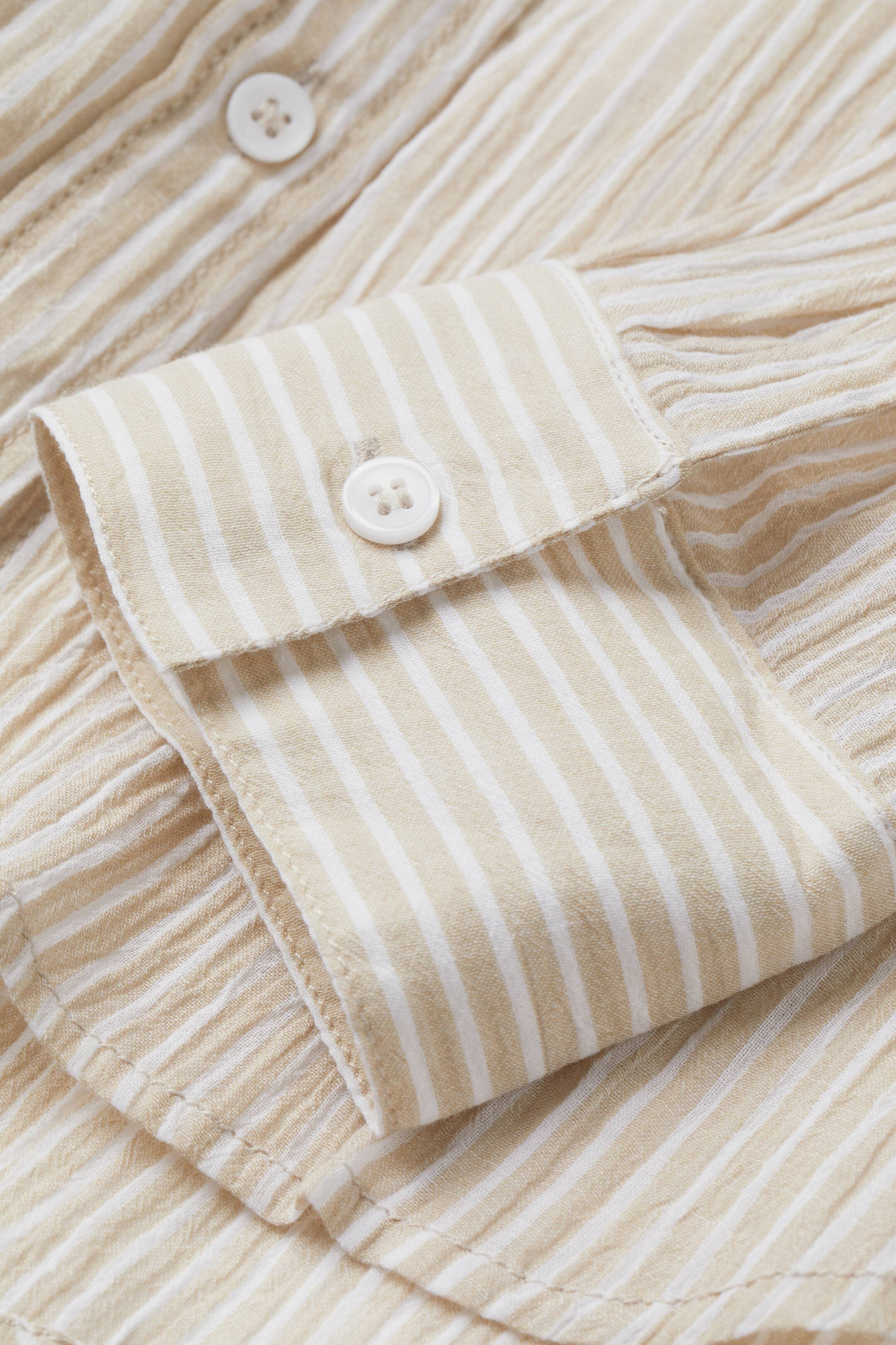 Camicia In Cotone - A Maniche Lunghe - Lunghezza Normale - Blu/bianco - Foto 4