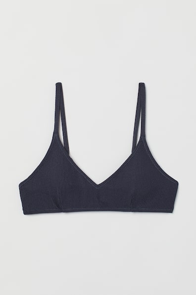 Padded Bikini Top - Navy blue - Ladies | H&M US