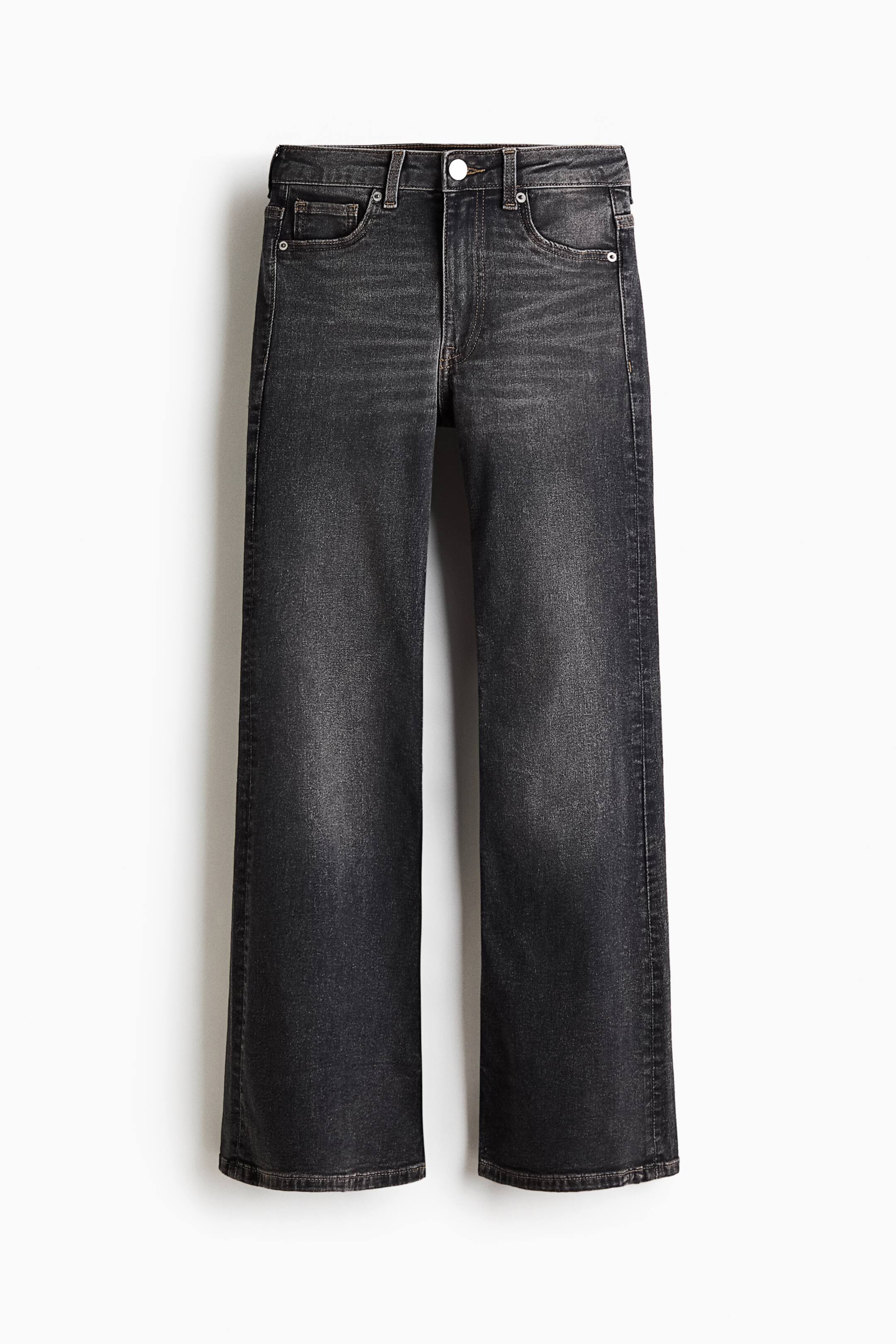 View larger image: Flared High Waist Jeans - Dark denim grey - Ladies | H&M 1