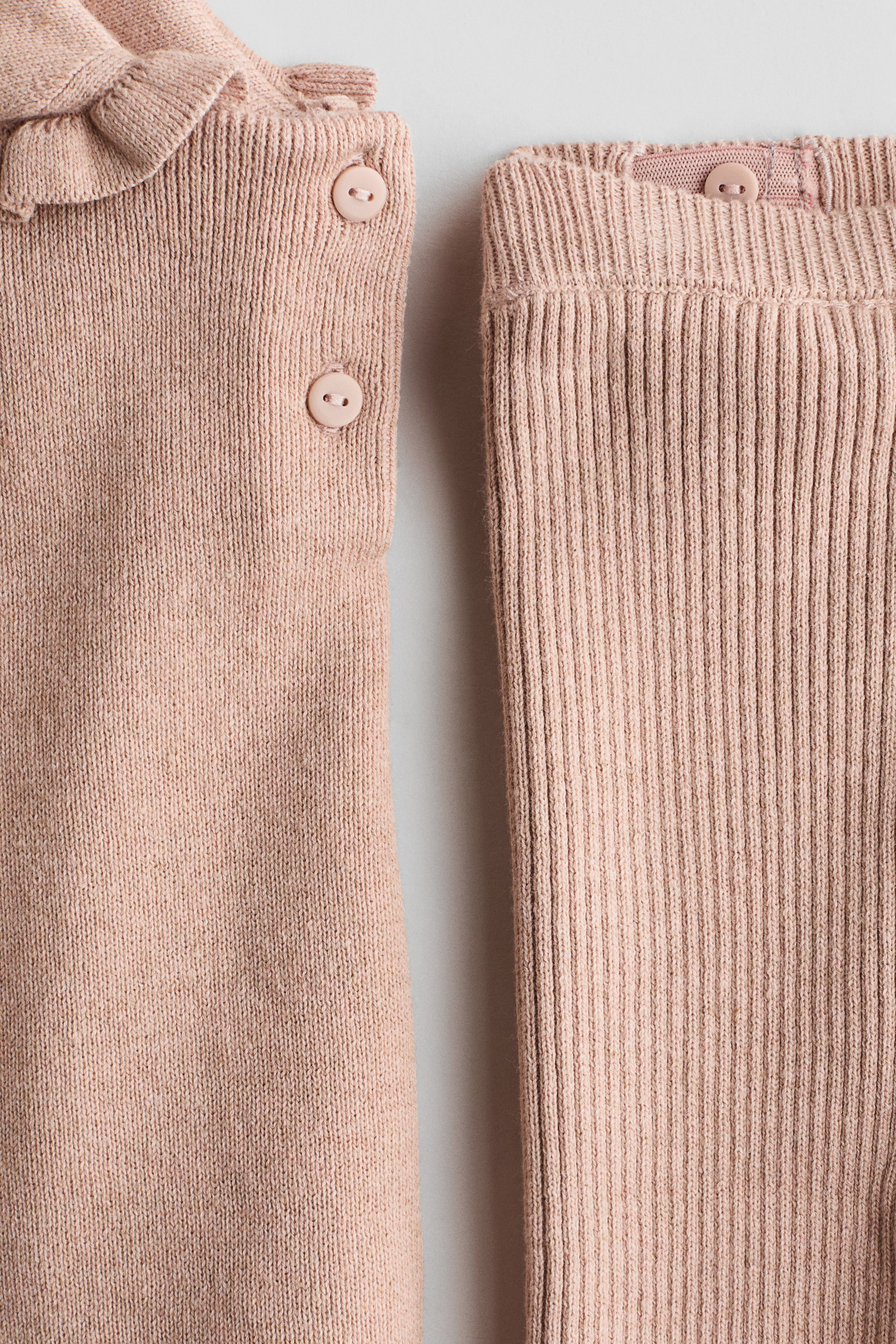 Ensemble 2 pièces en tricot de coton côtelé