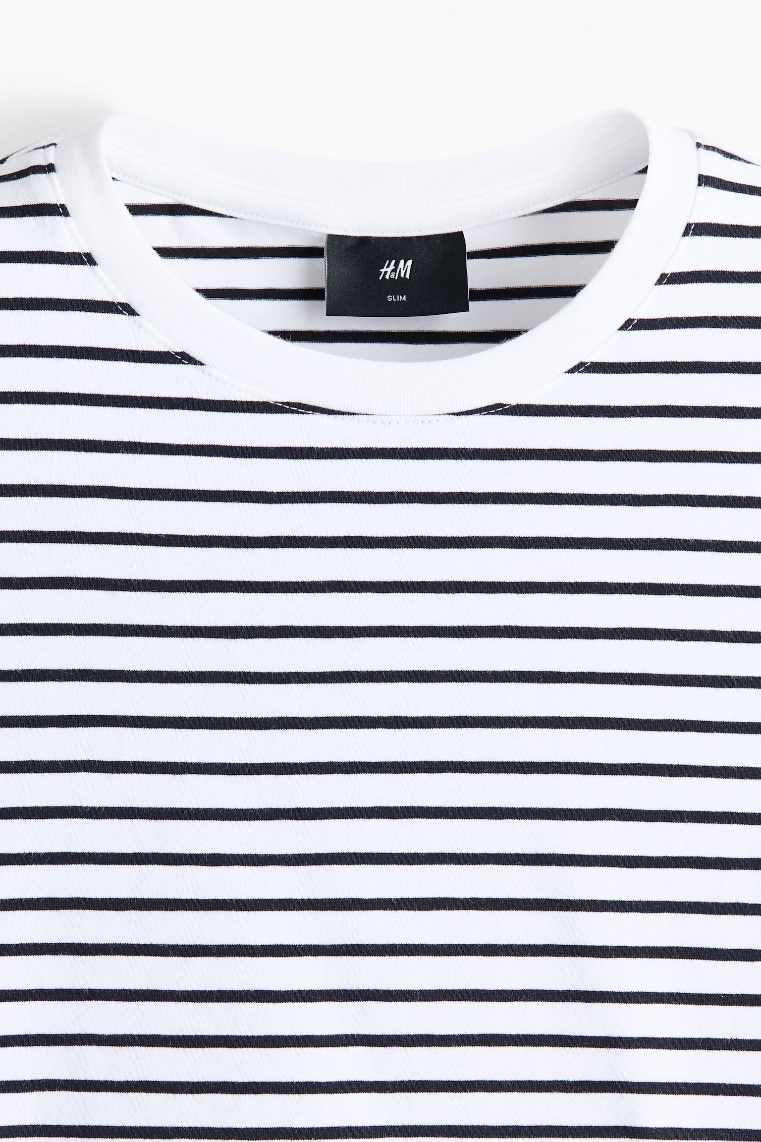 T-shirt Slim Fit - Biały/Czarne paski/Czarny/Biały/Ciemnobrązowy/Zieleń khaki/Granatowy/Fioletowy/Leśna zieleń - 2
