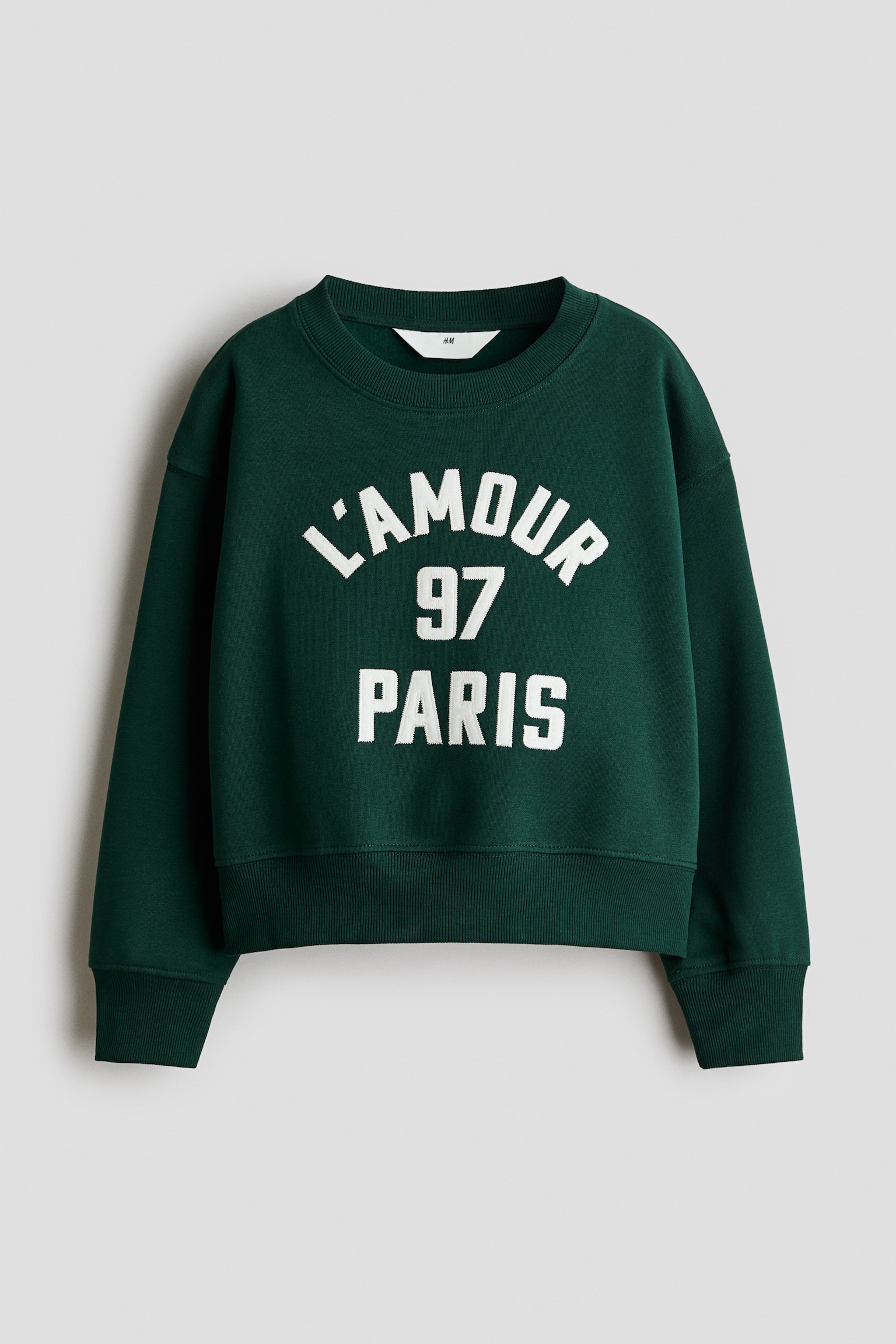 Bluza z meszkiem wewnątrz - Ciemnozielony/L'Amour Paris/Ciemnoróżowy/Paris