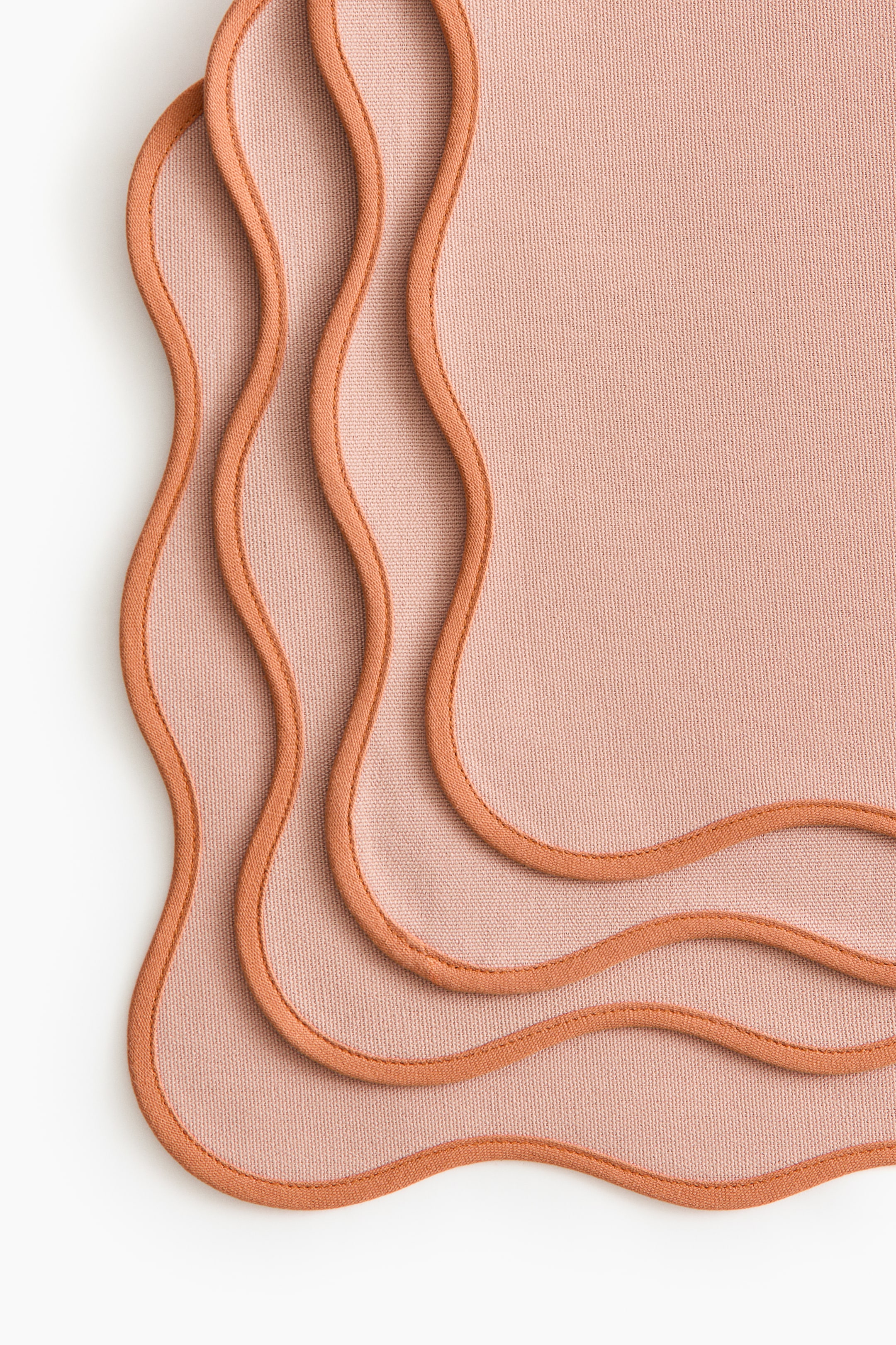 View larger image: 4-Pack Water-Repellent Placemats - Light pink/terracotta - Home All | H&M US 2