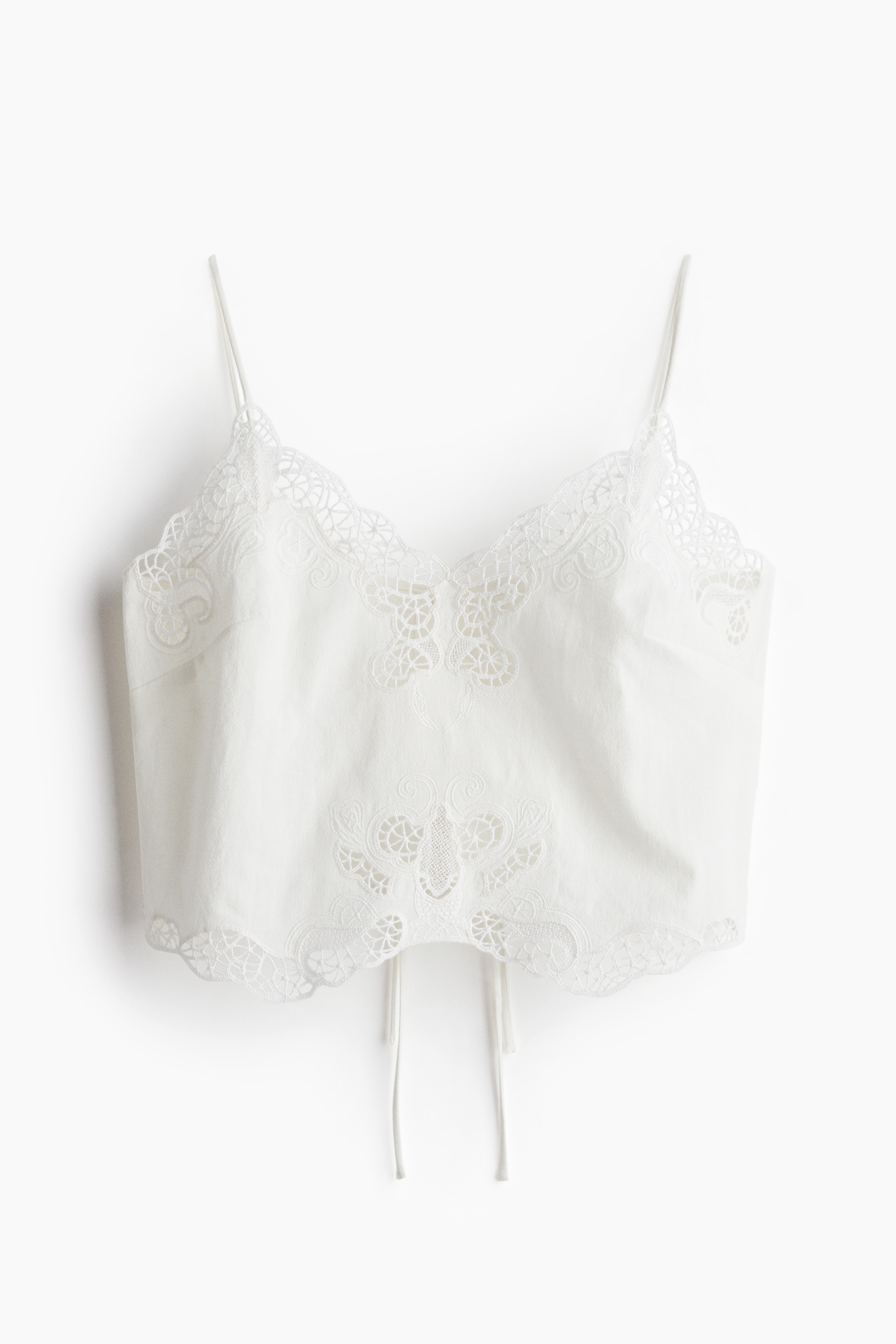 Broderie anglaise strappy top