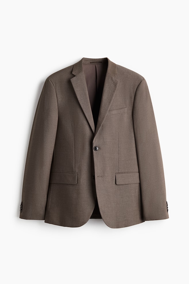 Sacou Slim Fit cu un rând de nasturi - Maro/Taupe/Verde-kaki/Bej - 1