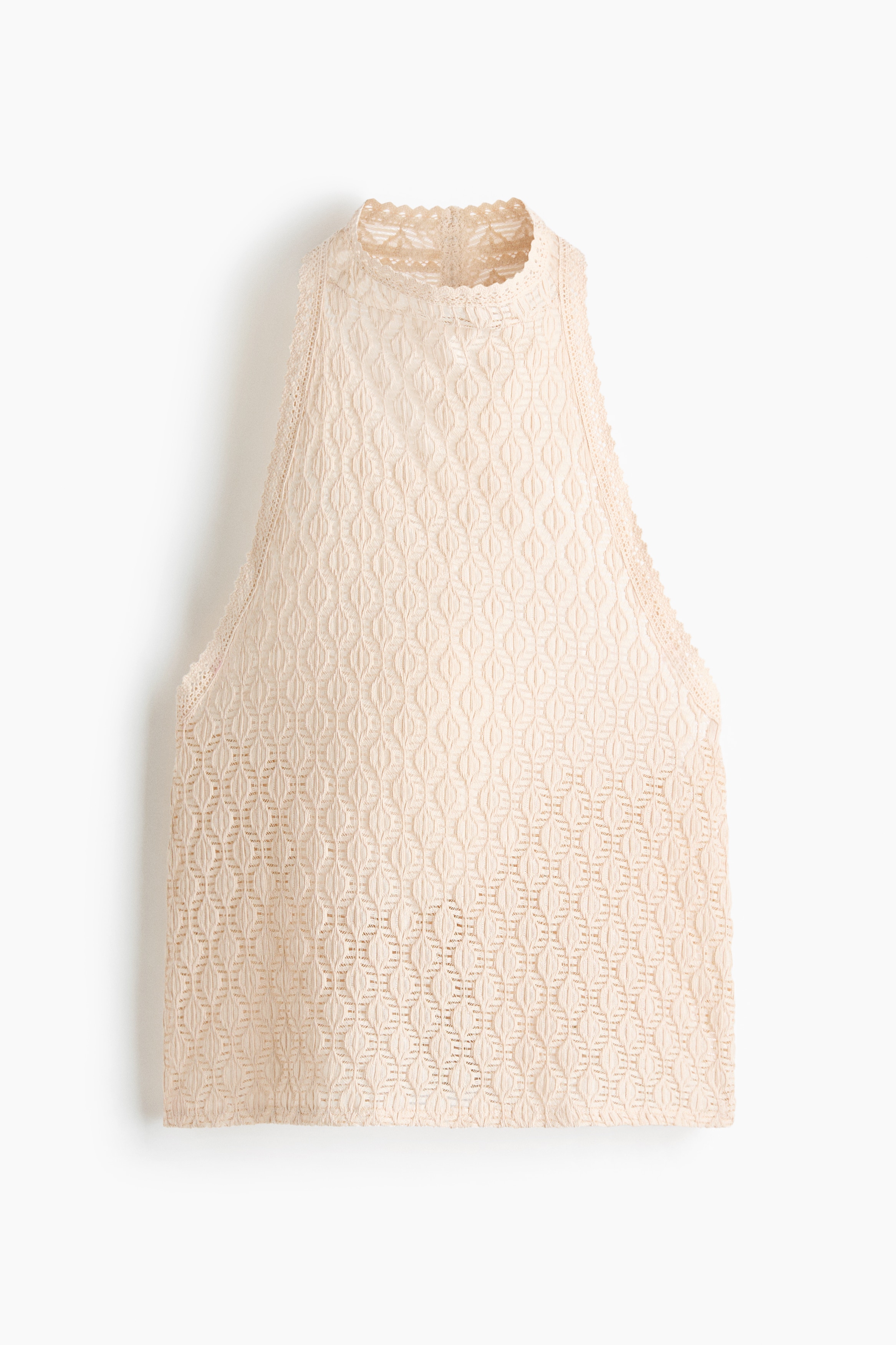 Top dos nu façon dentelle - Rose ancien clair
