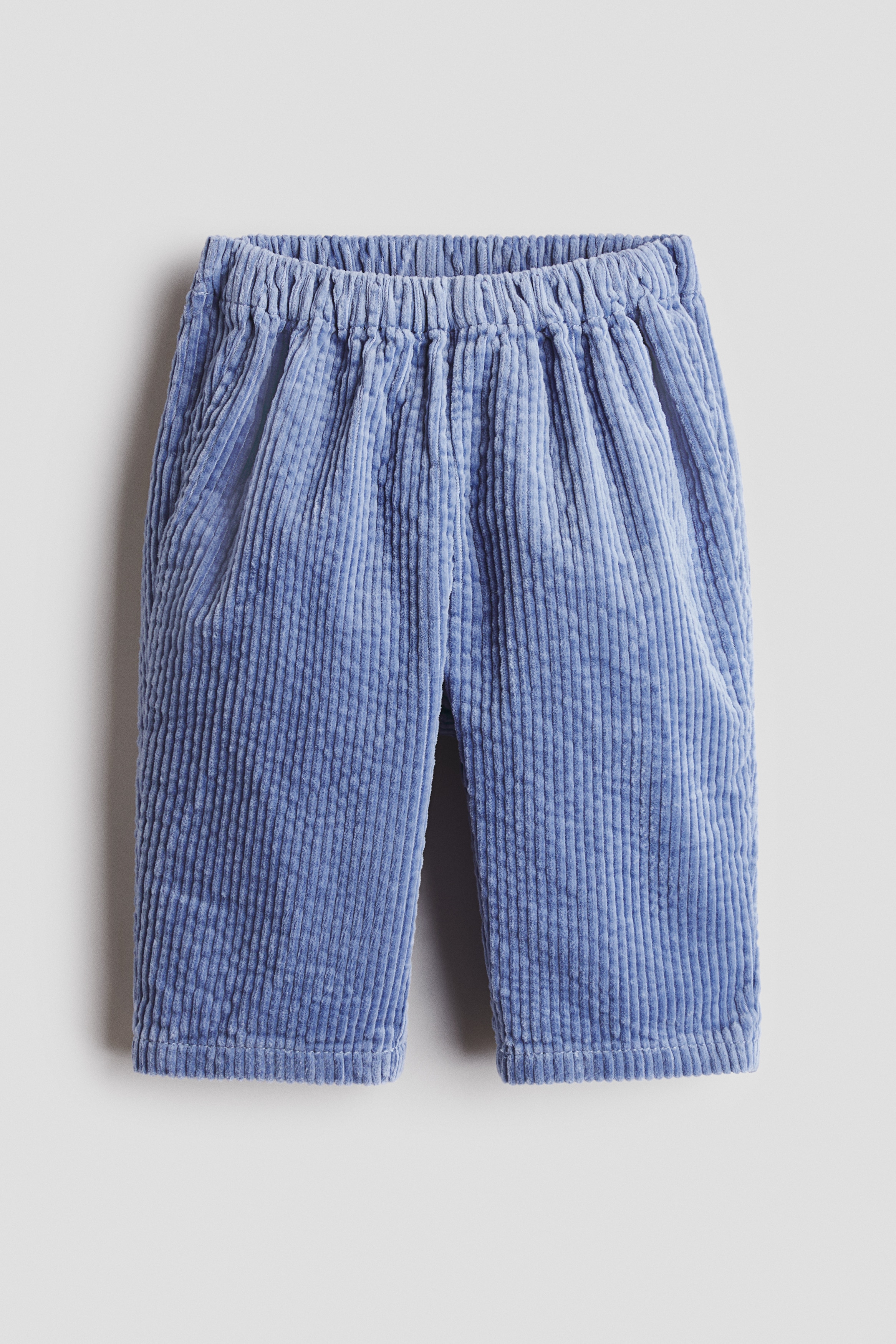 Cotton corduroy trousers - Light dusty blue