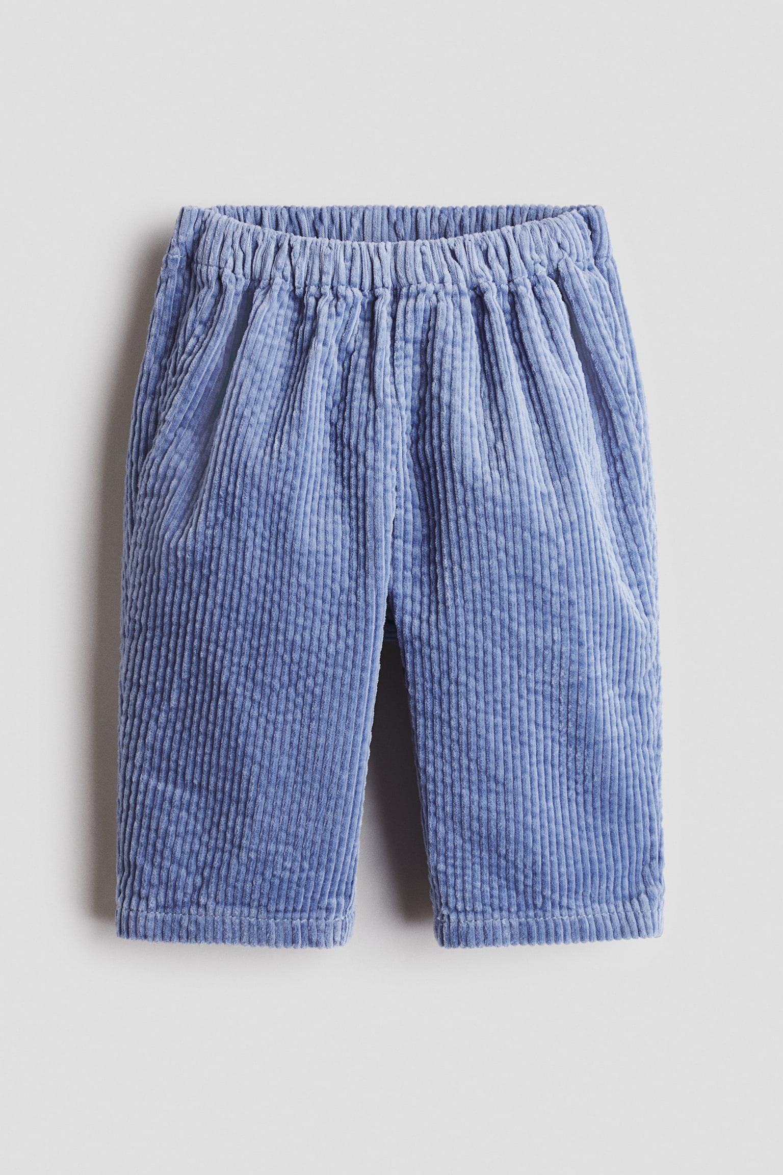 Cotton corduroy trousers - Light dusty blue - 1