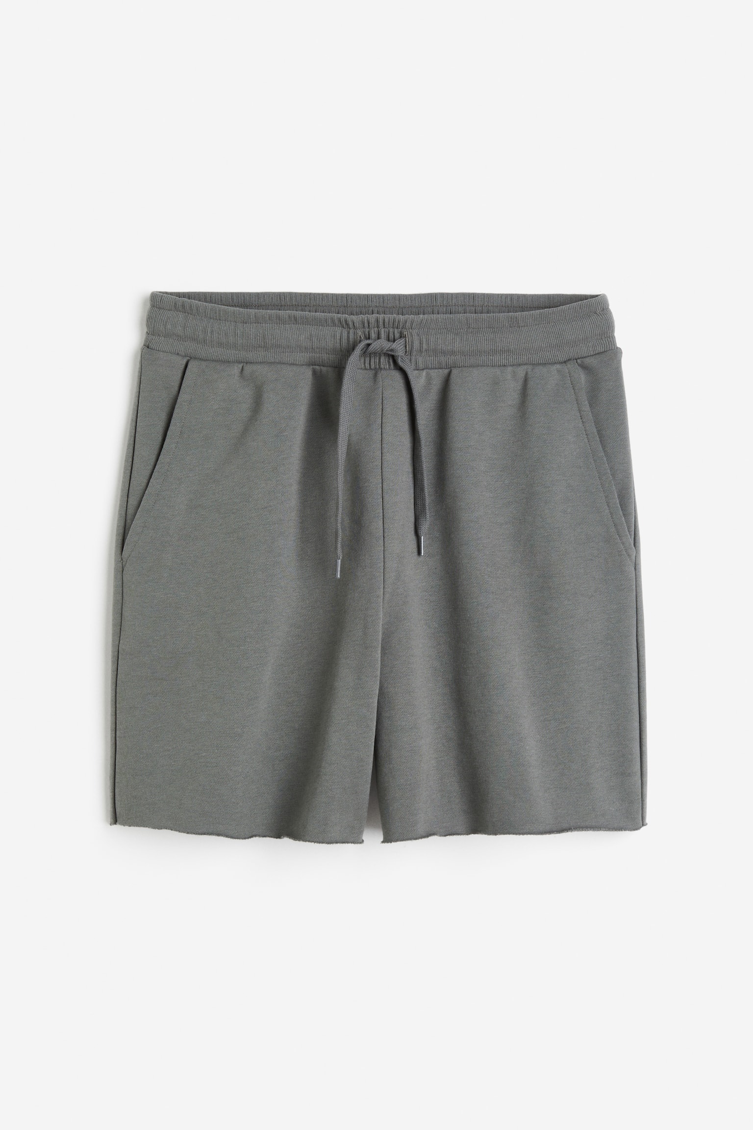 Pull-on sweatshirt shorts - Khaki green/Black/Dark grey/Light grey marl - 2