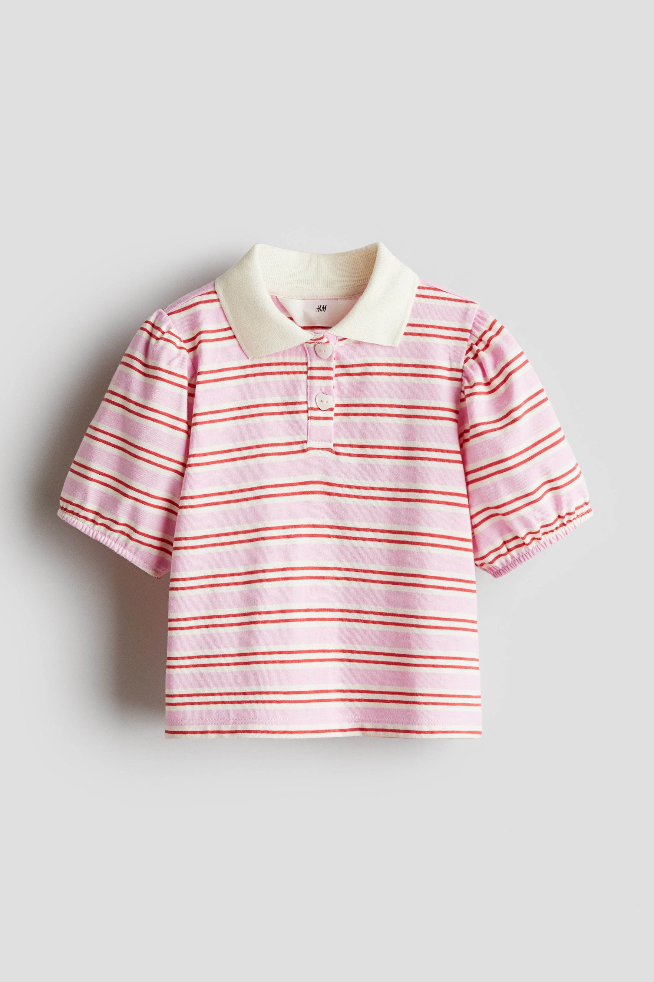 Puff-Sleeved Polo Shirt