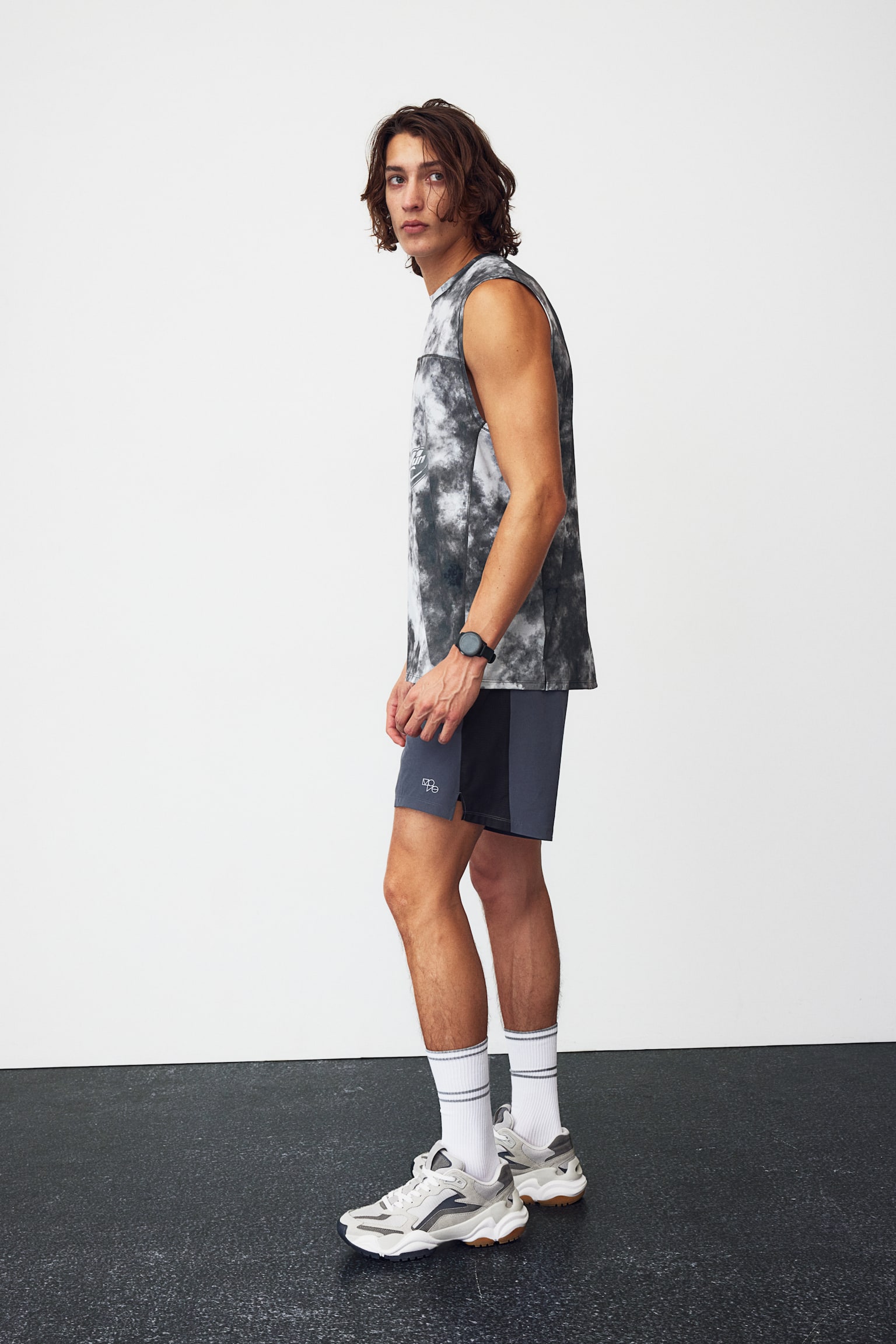 Regular Fit Running Tank In DryMove™ - Black/Tie dye/Dark grey/Runner/Black/Euphoric Run - 7