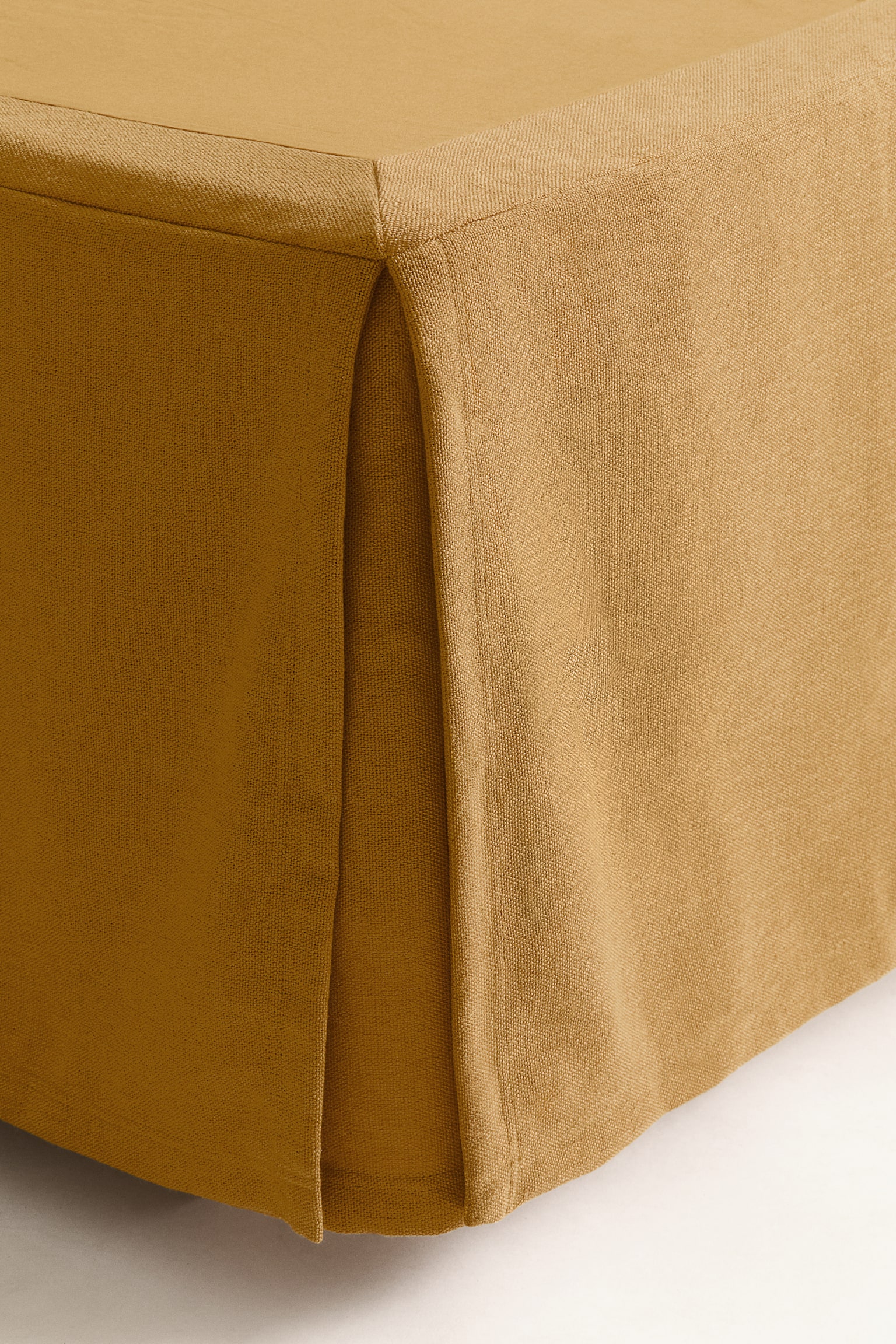 Bedrok - eenpersoons - Donkergeel/Wit/Lichtbeige