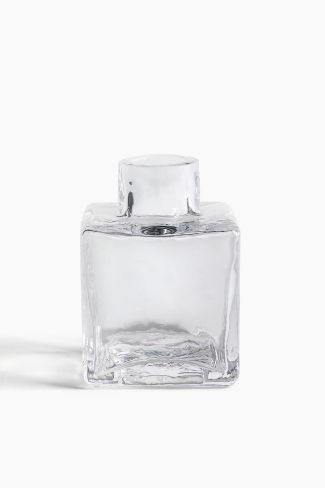 Small Textured-Glass Bud Vase - Transparent/Light brown - 1