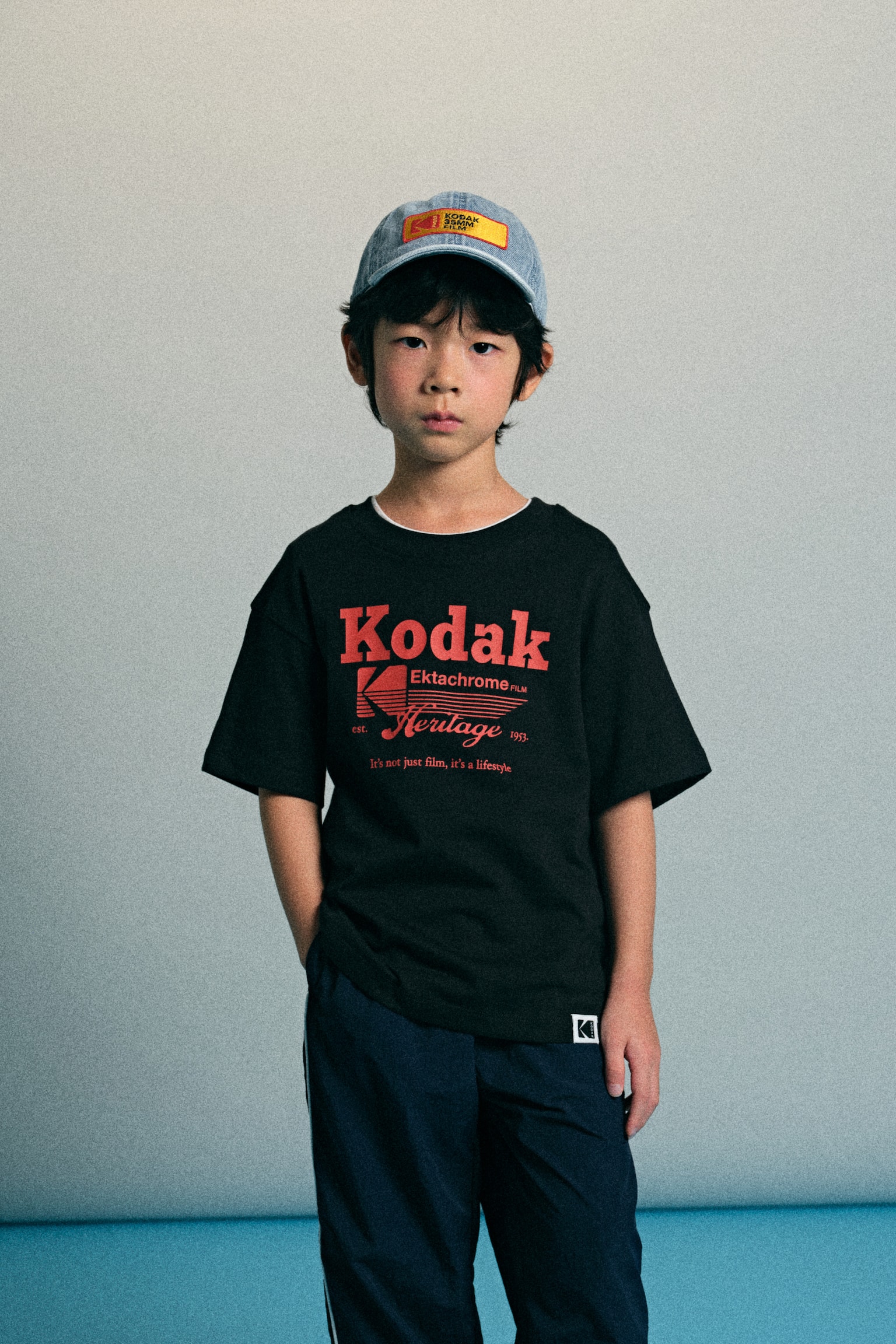 Print-motif cotton T-shirt - Black/Kodak/White/Kodak/Dark khaki green/Kodak - 3