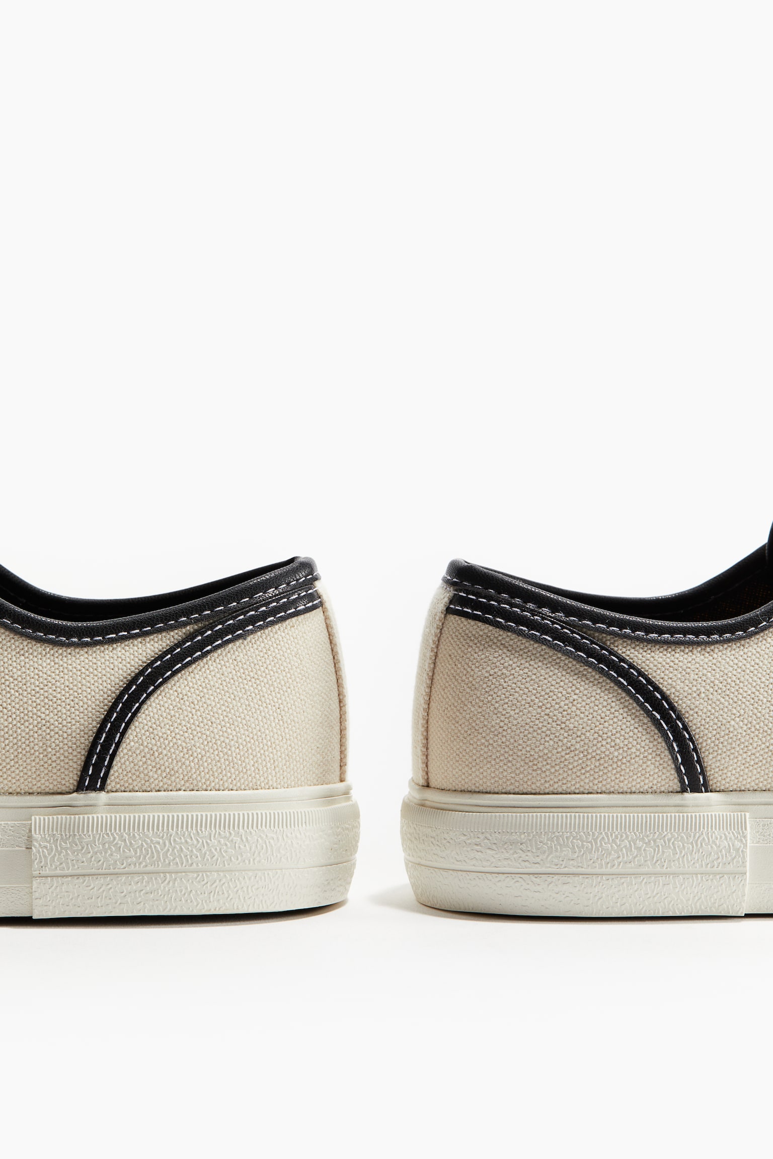 Canvas Sneakers - Cream/Cream/Khaki green - 2