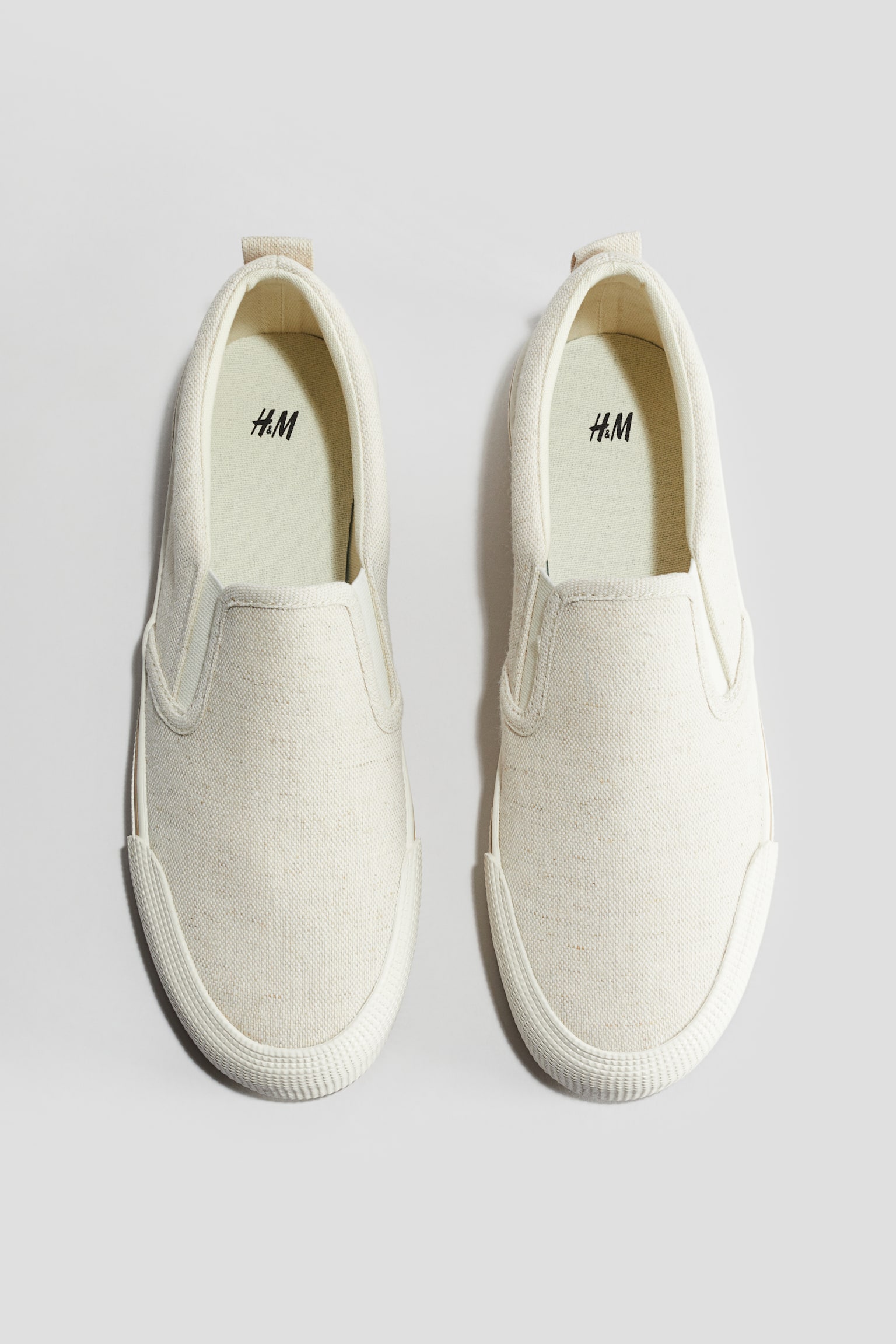 Slip-on trainers - Ecru/Navy blue/Block-coloured/White - 3