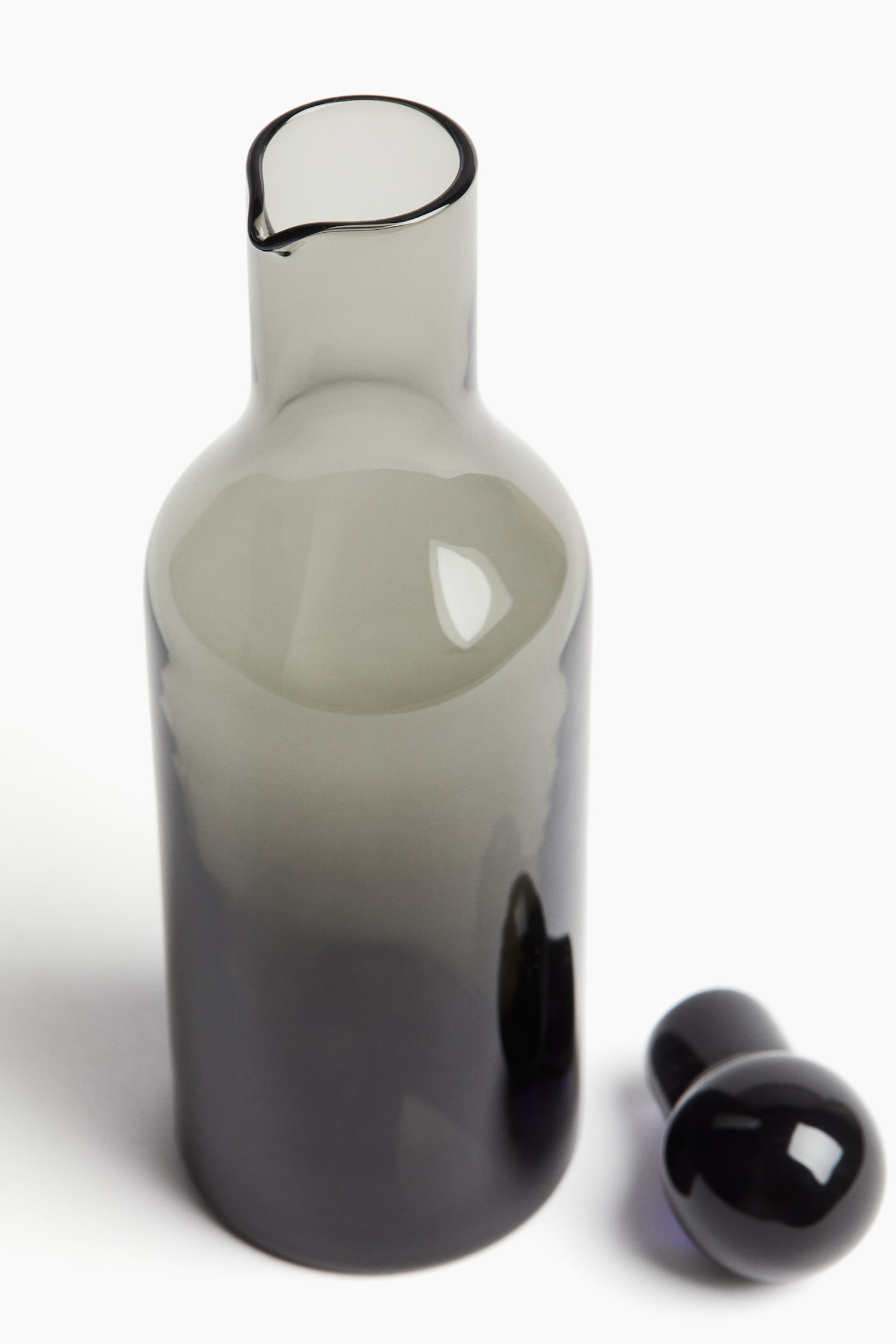 Glass oil bottle and stopper - Dark grey - 3