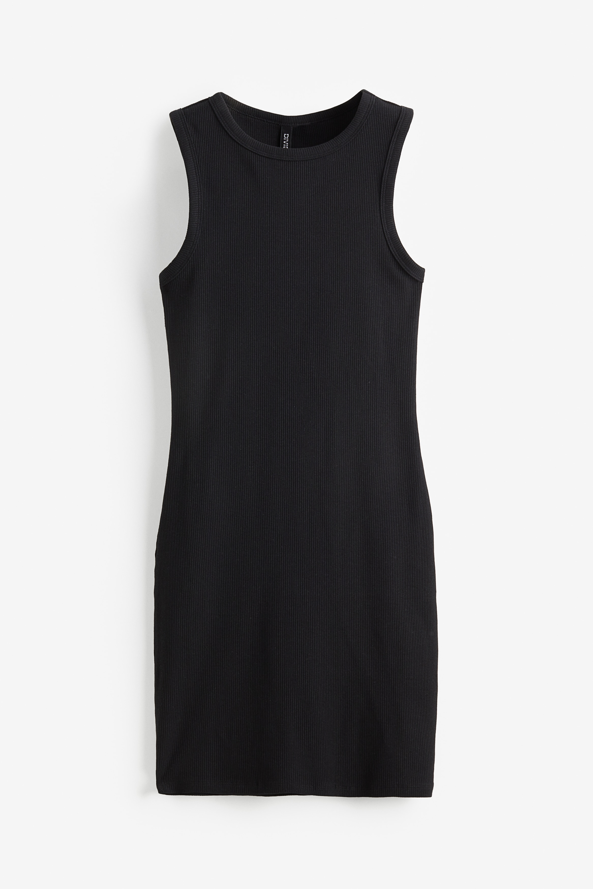h and m ribbed bodycon dress Women's Beige melange Ribbed Bodycon Dress