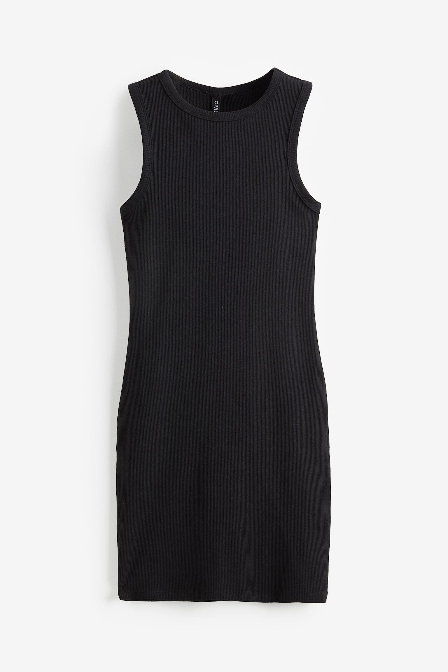 Rib Bodycon Dress - Black/White/Black/Washed/Dark beige/Ombré - 2