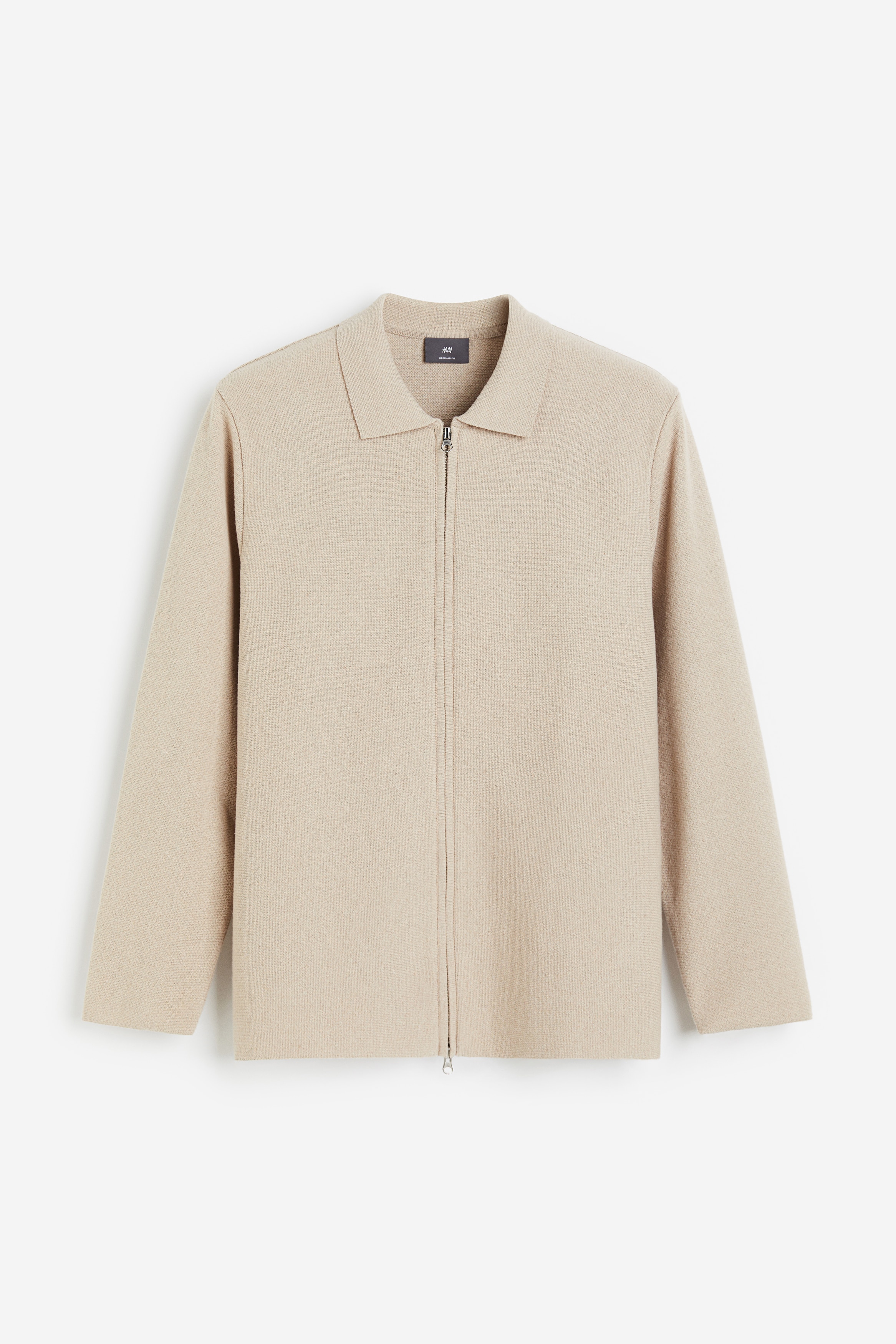 Regular Fit Zip-through cardigan - Long sleeve - Regular length 