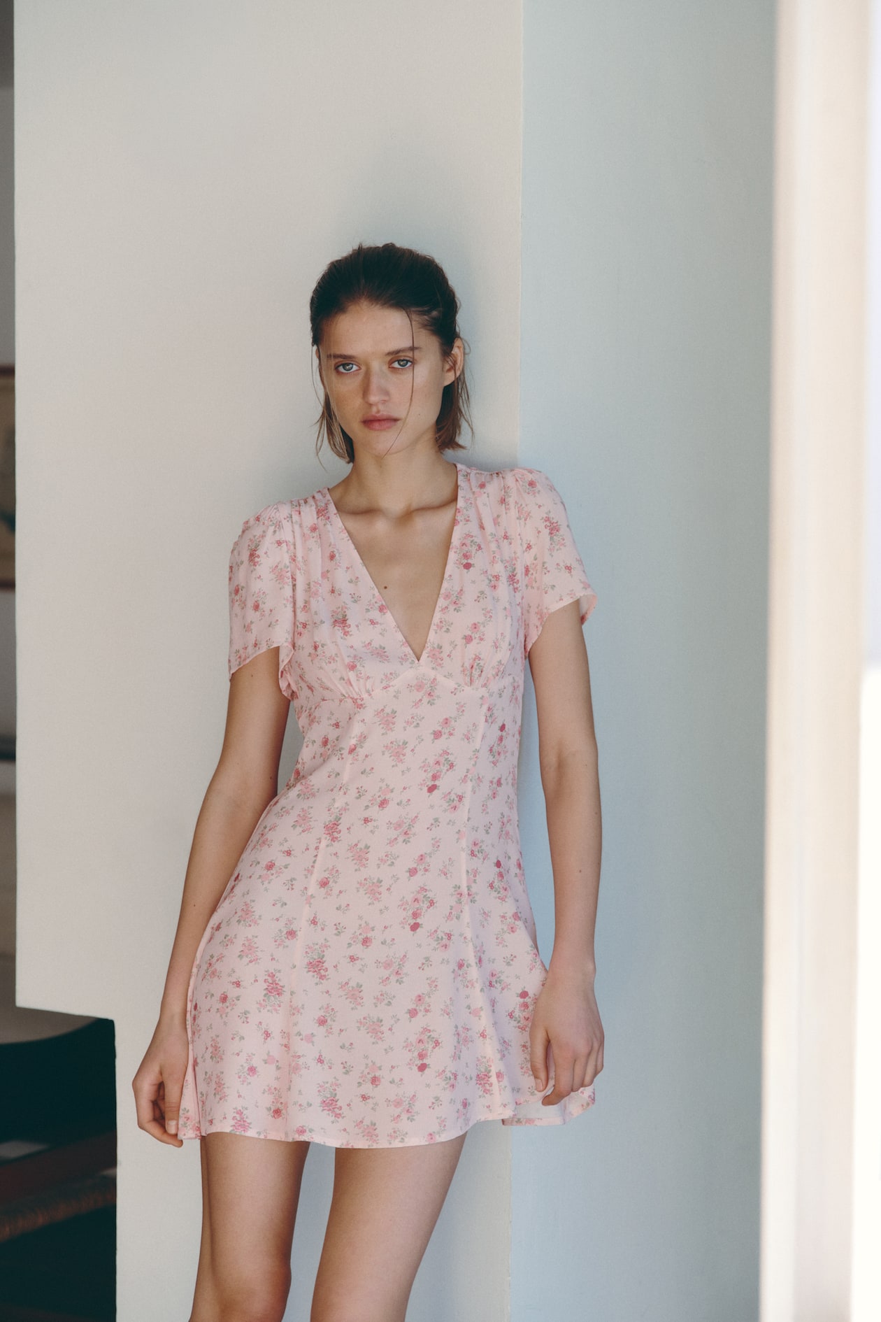 Viscose Dress with Flared Skirt - image 4