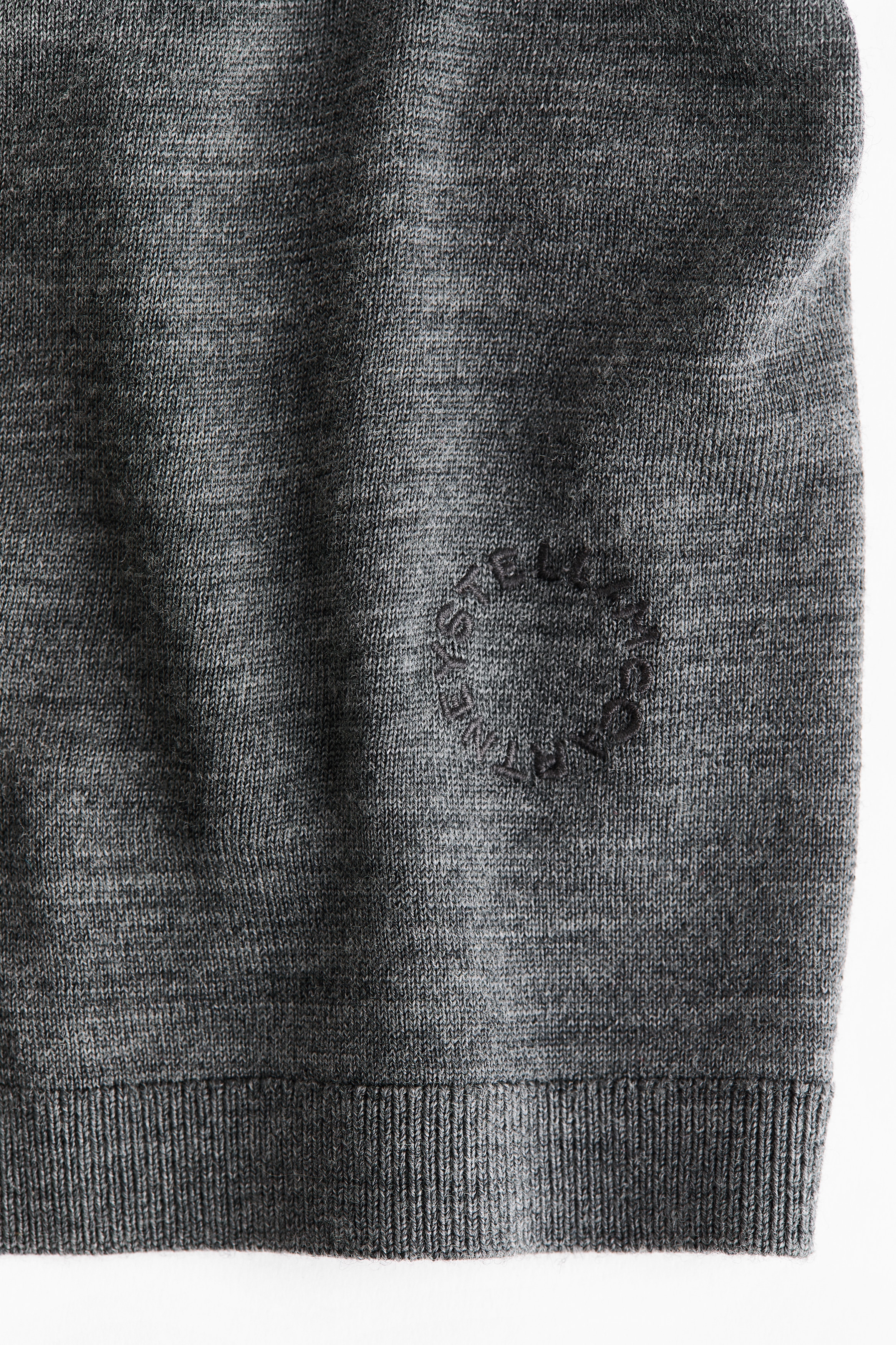 Women's Dark gray melange Merino Wool Polo Shirt | H&M US