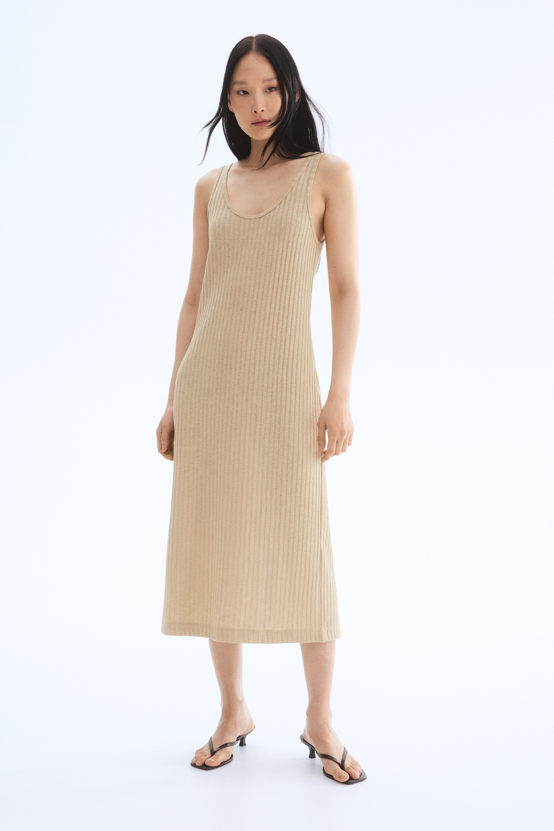 Rib-knit dress