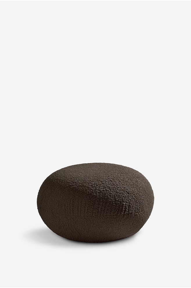 Bloom Pouf Aus Teddyfleece - Schokoladenbraun/Beige/Naturweiß/Braun/Cremefarben/Grün - 1