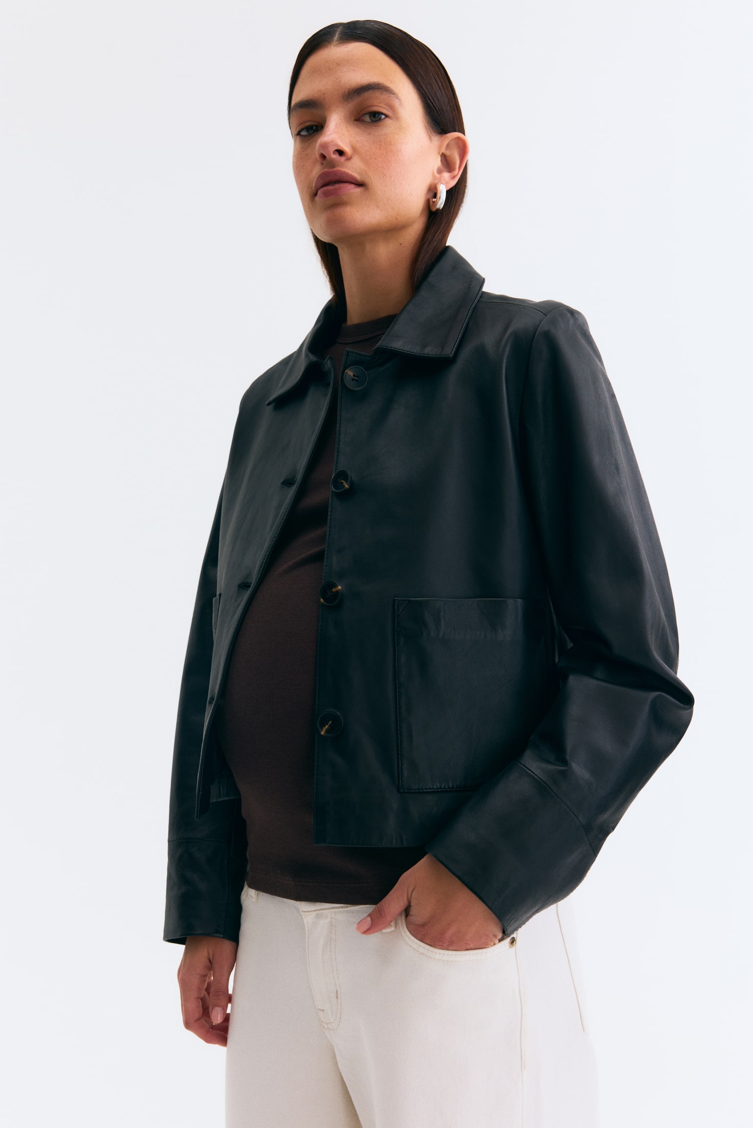 MAMA Ribbed top - Dark brown/White/Black/Light greige/Light pink/Pale yellow - 3