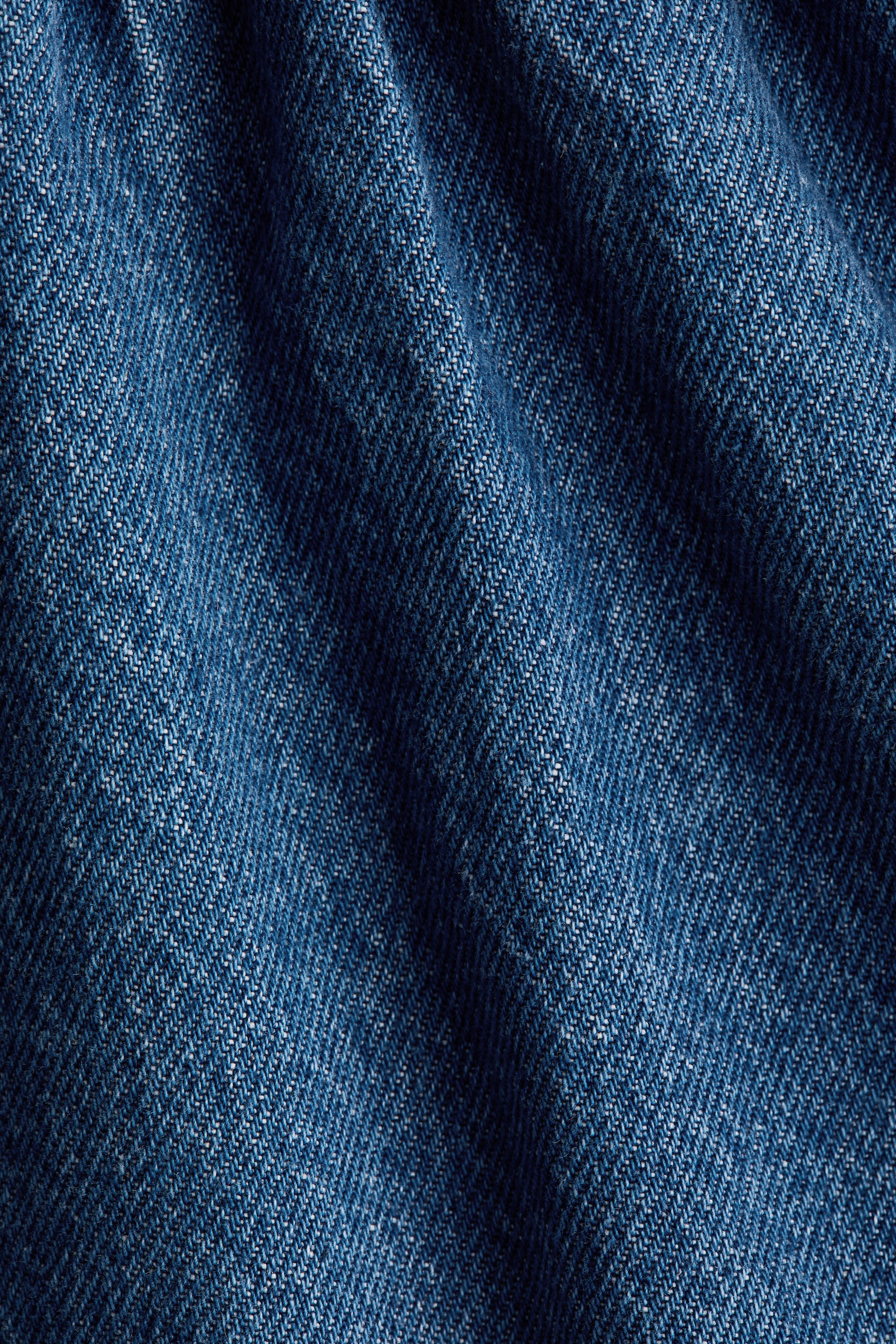 Gathered denim skirt - Dark denim blue - 2