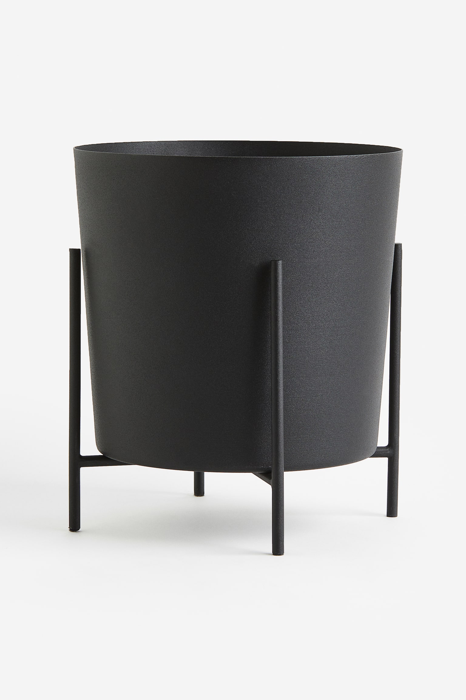 Extra-large plant pot on a pedestal - Black - 1