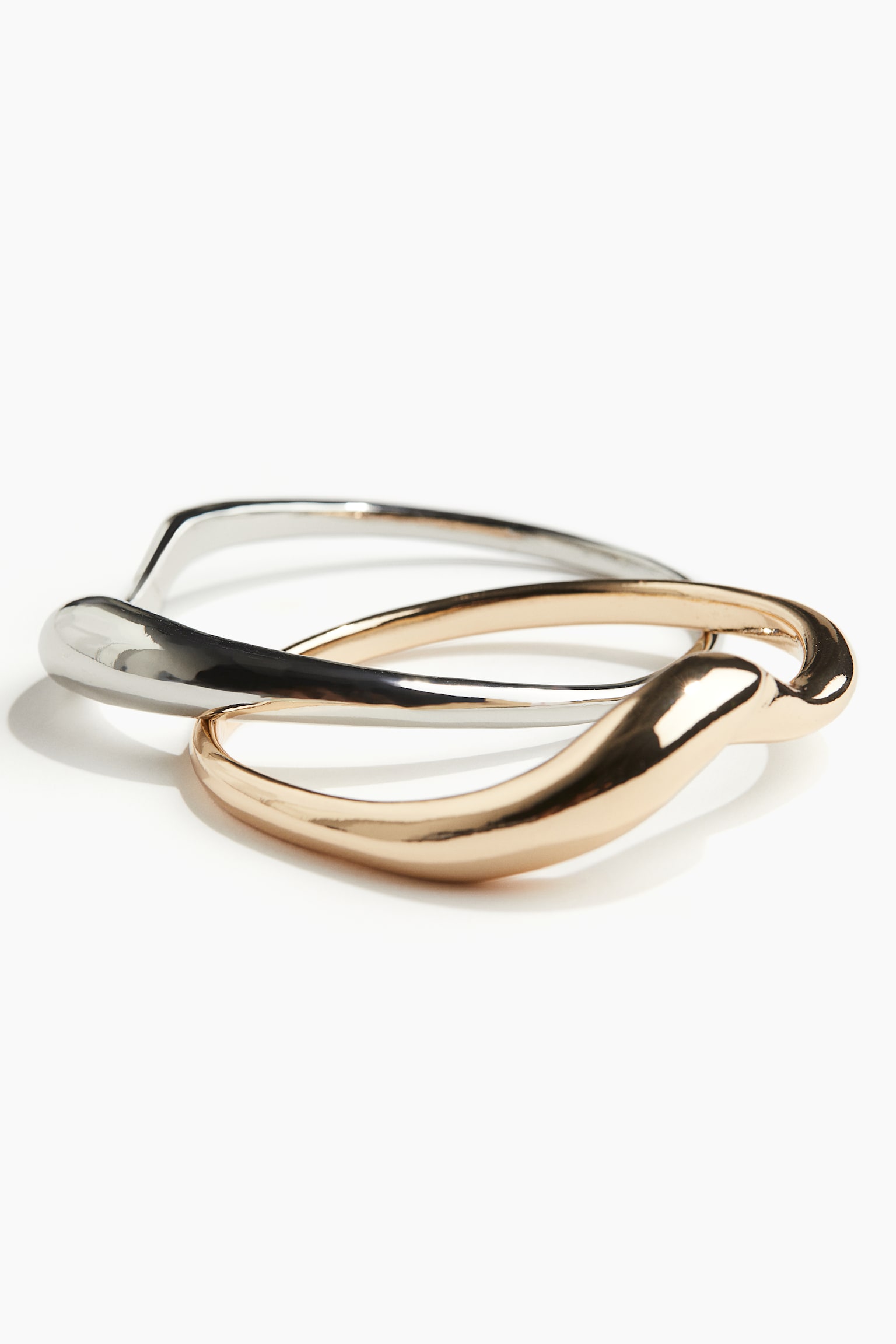 Intertwined bangle - Silver-coloured/Gold-coloured - 4