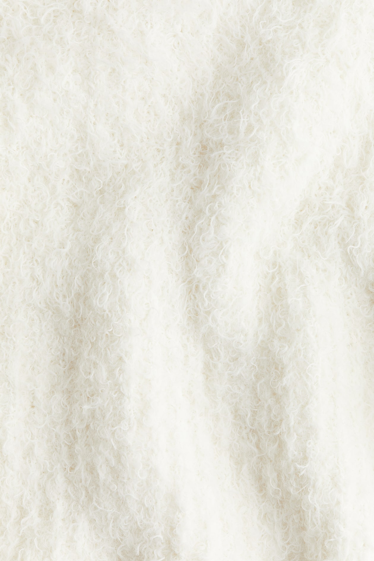 Fluffy Knit Sweater with Shoulder Pads - image 2