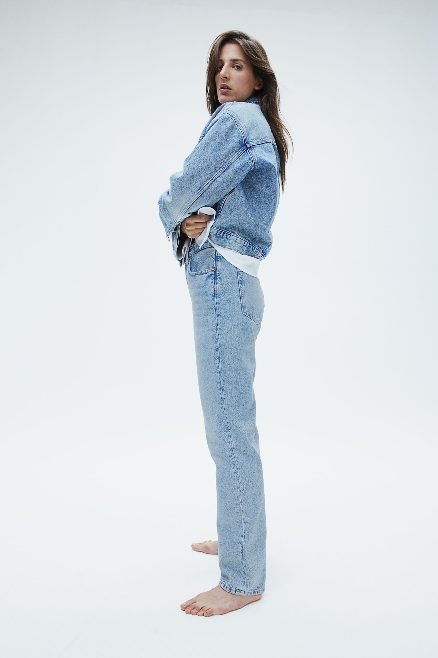 Straight High Jeans - Light denim blue/Black/Denim blue/Light denim blue/Navy blue/Denim grey - 7